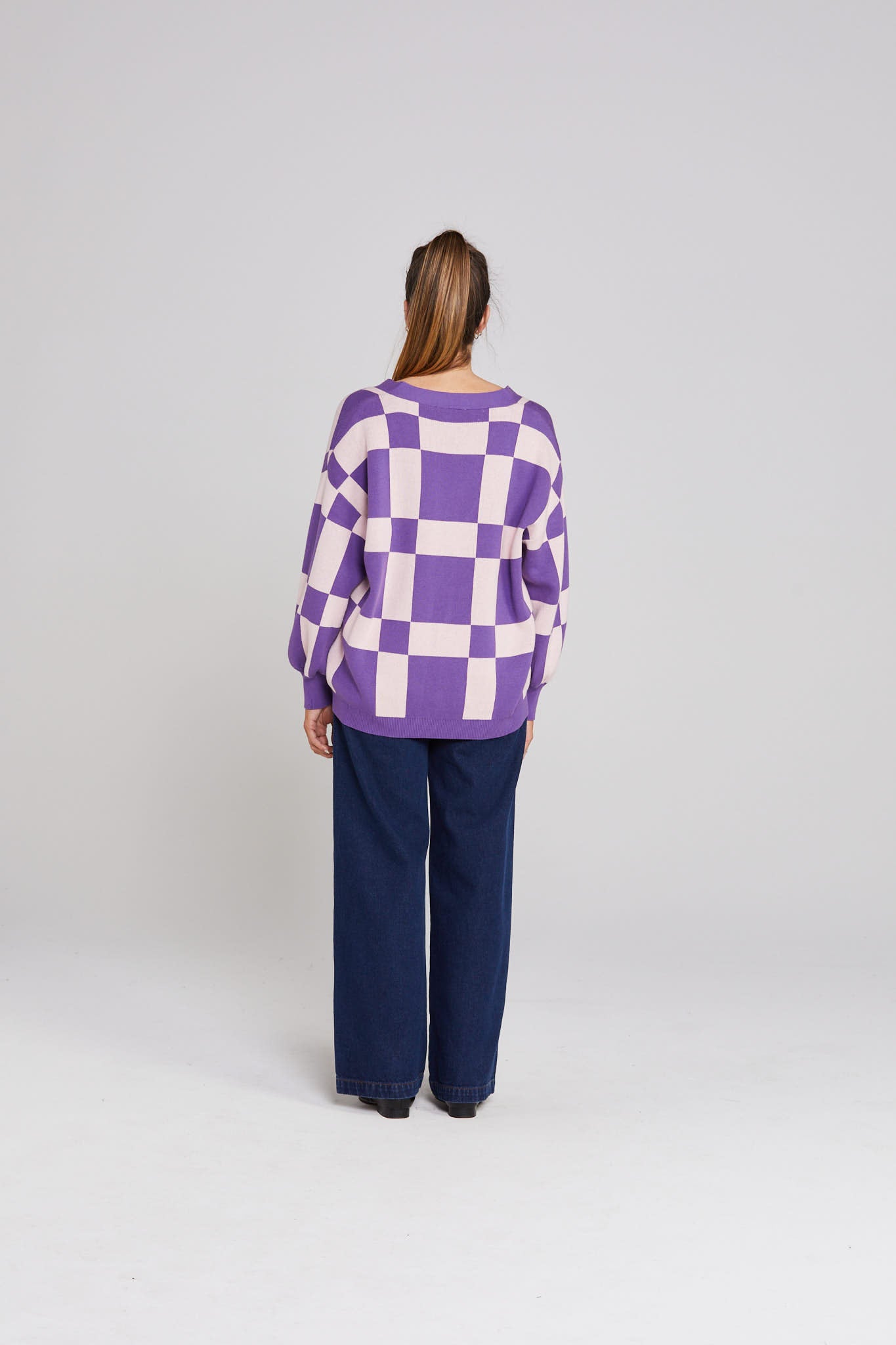 Check Up Cardigan - Berry Blush