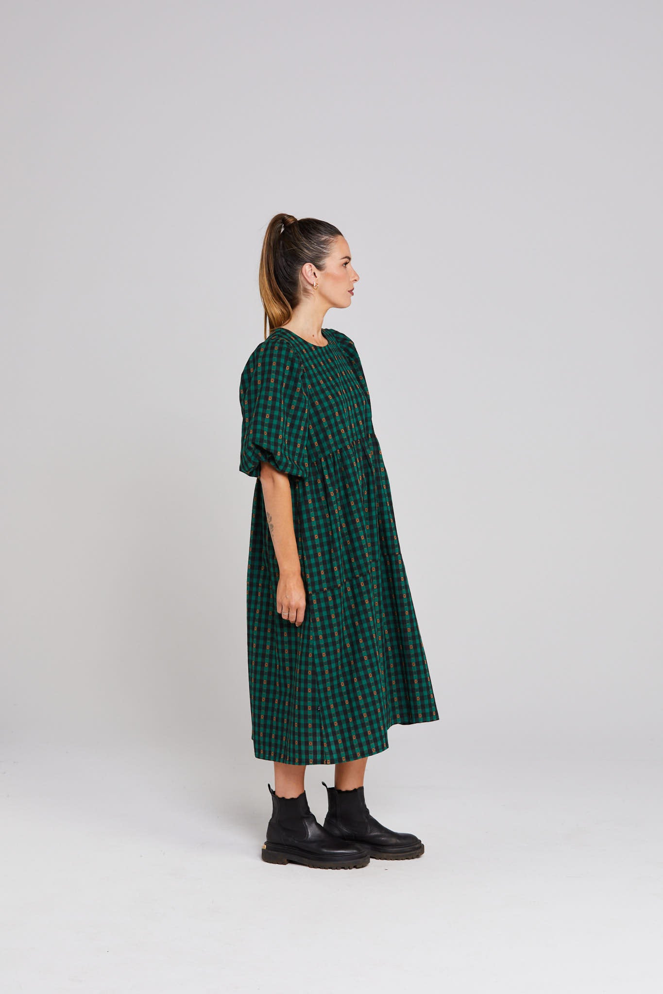 Lea Dress - Petal Plaid