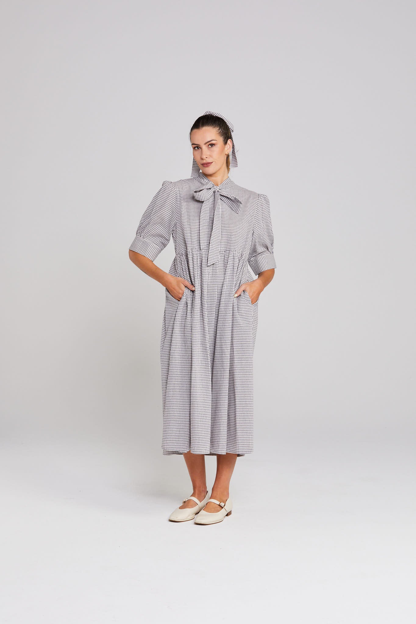 Nightfall Dress - Midnight Checkers