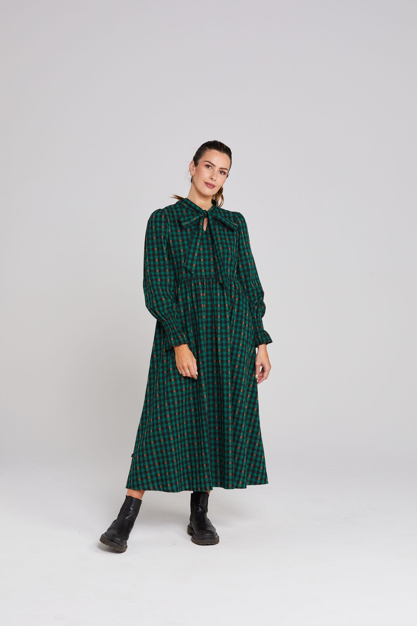 Joyful Dress - Petal Plaid