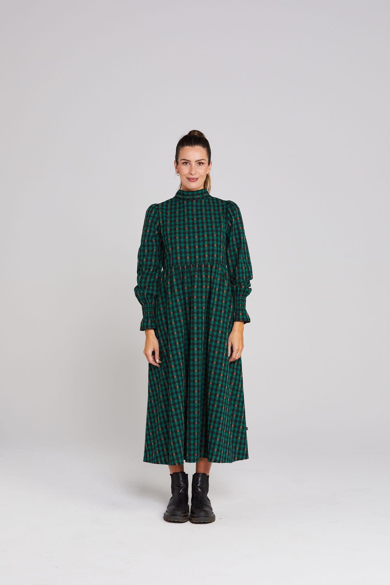 Joyful Dress - Petal Plaid