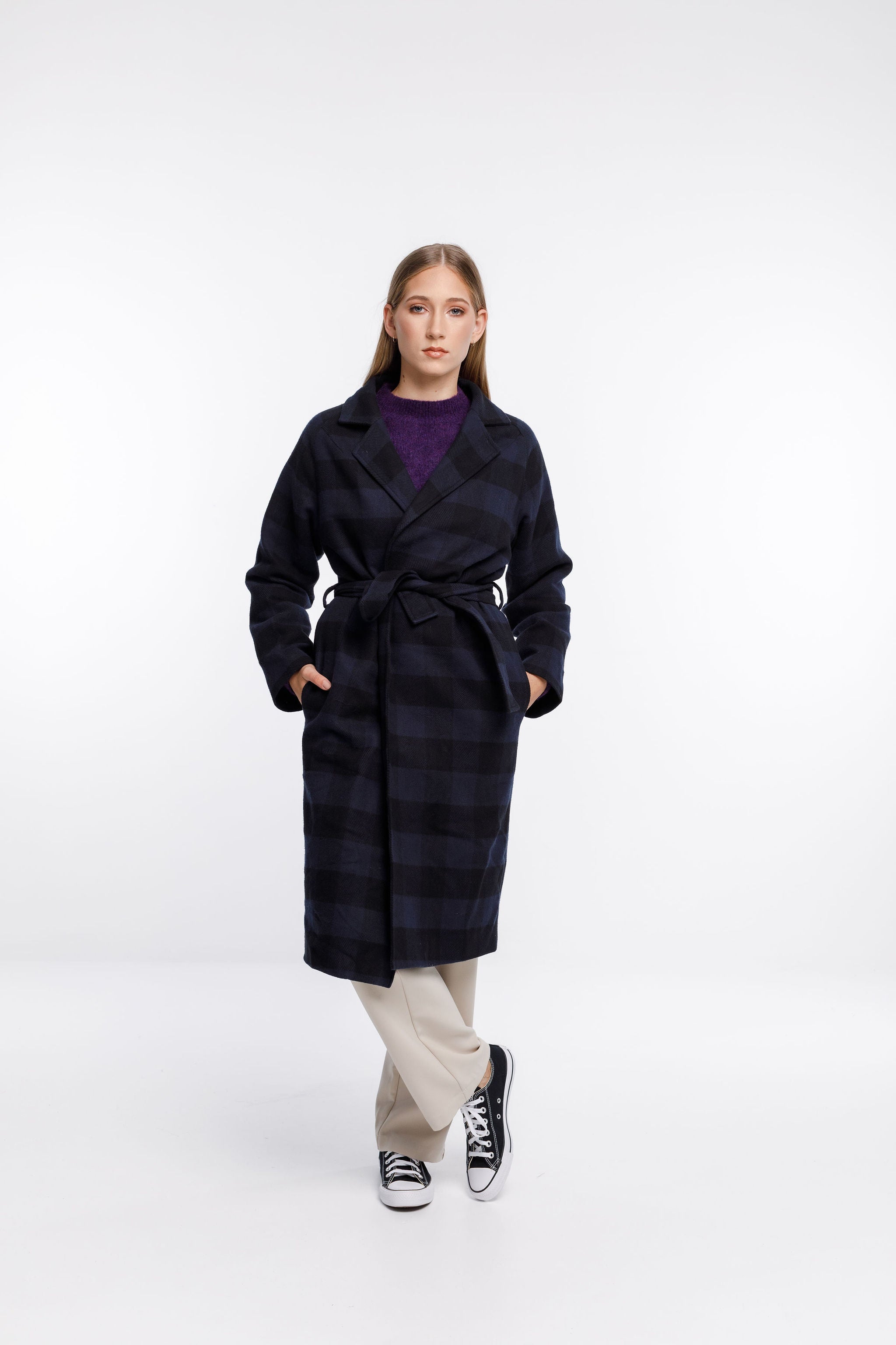 Clement Coat - Sale - Navy Check