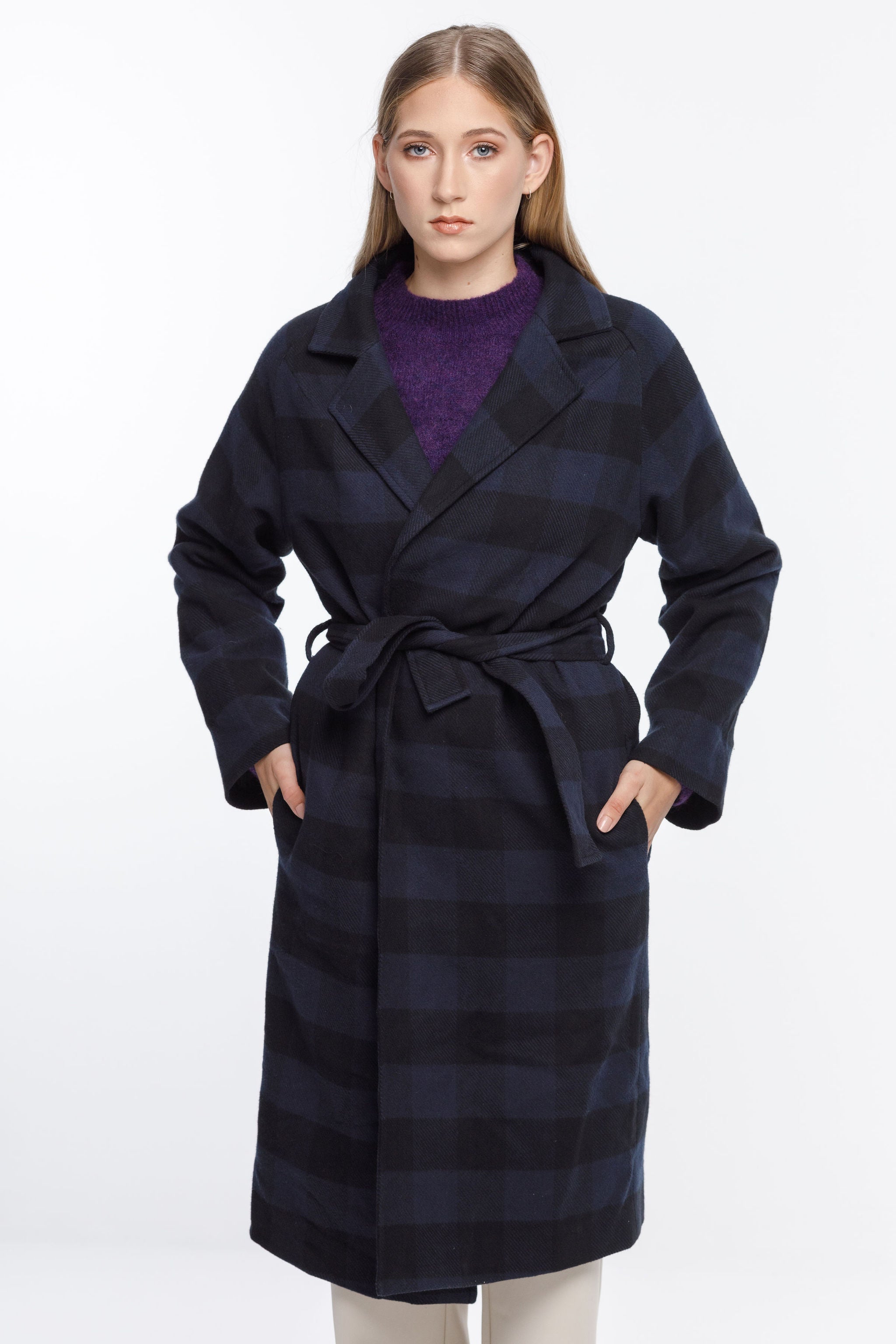 Clement Coat - Navy Check