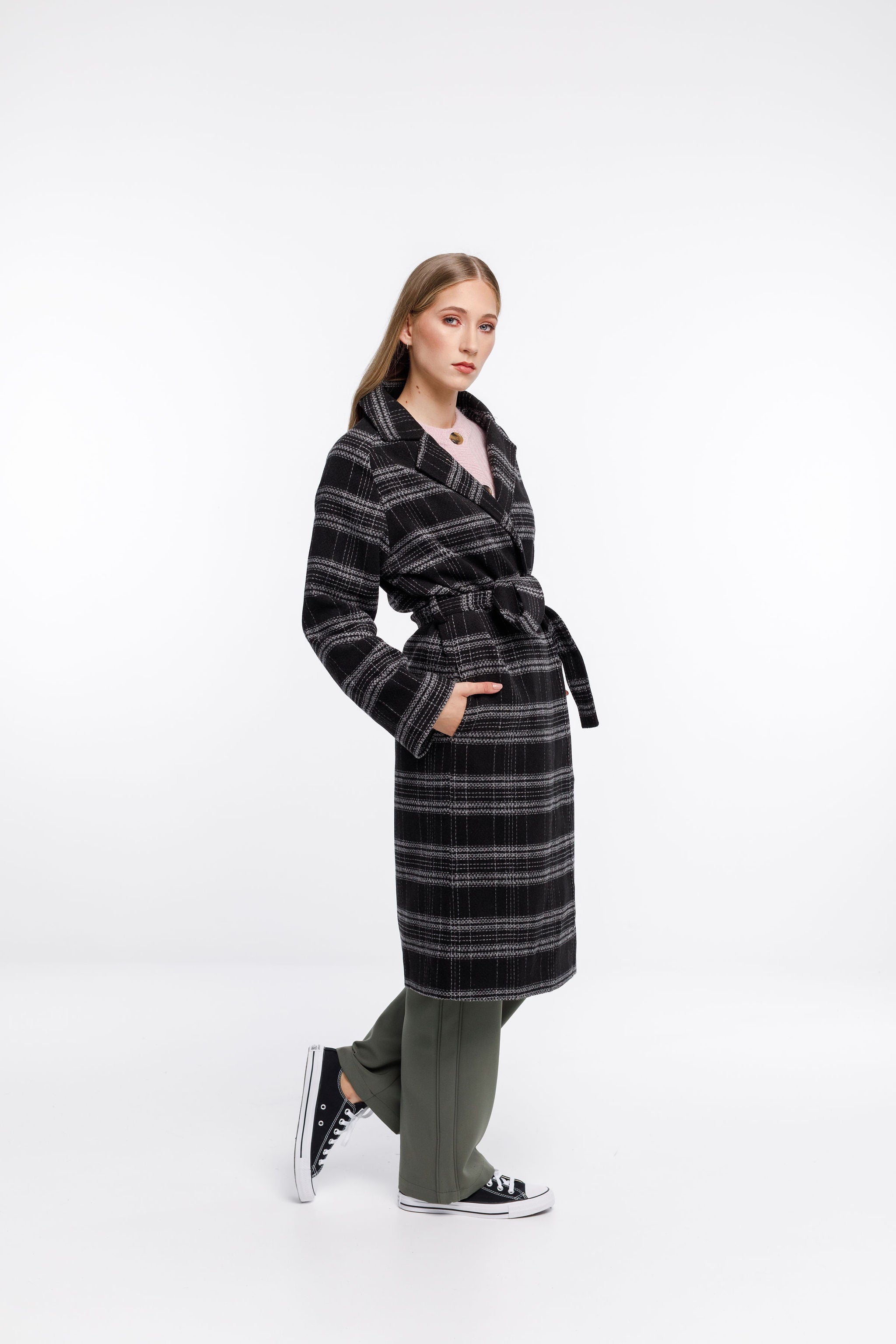 Clement Coat - Sale - Black Check