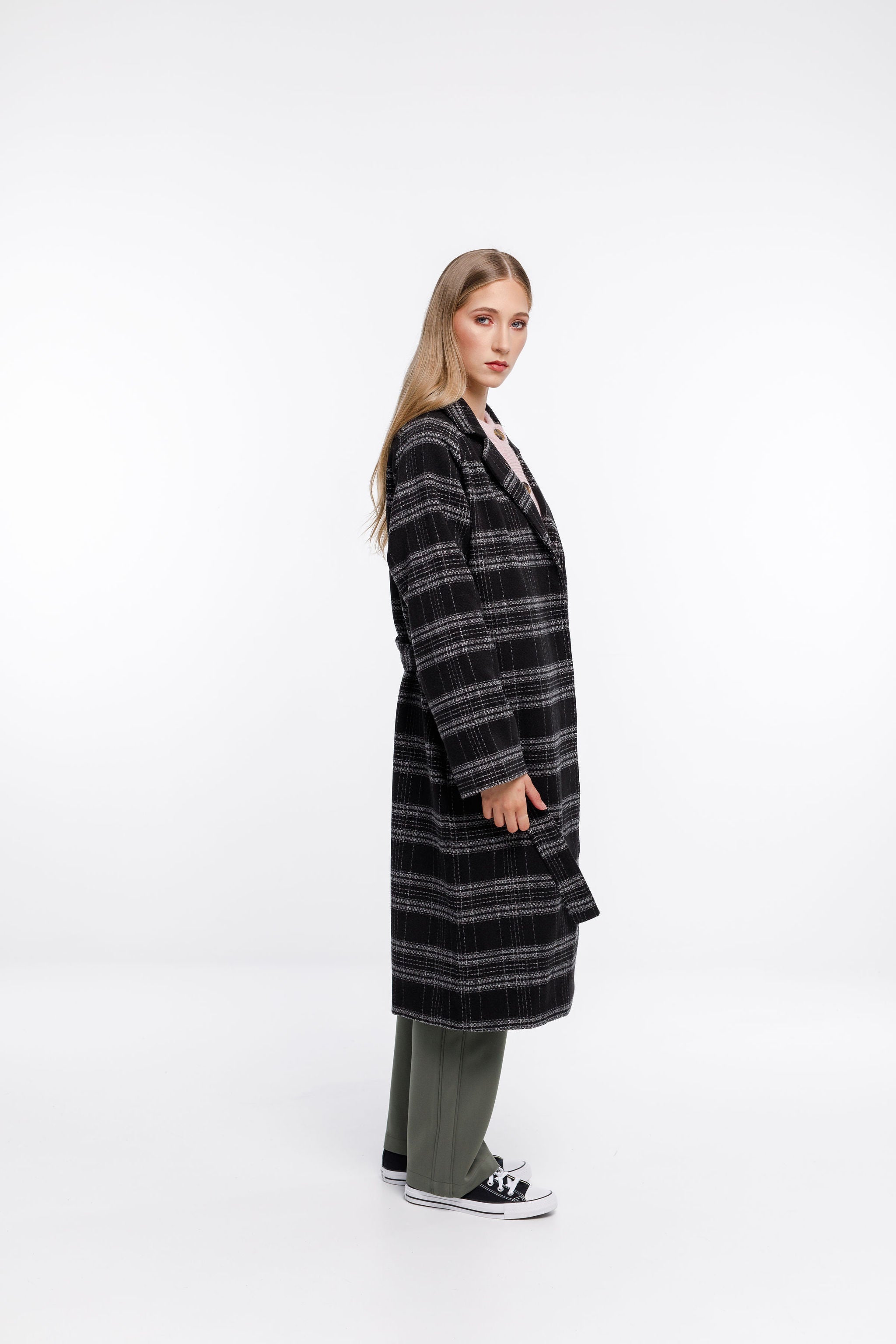 Clement Coat - Black Check