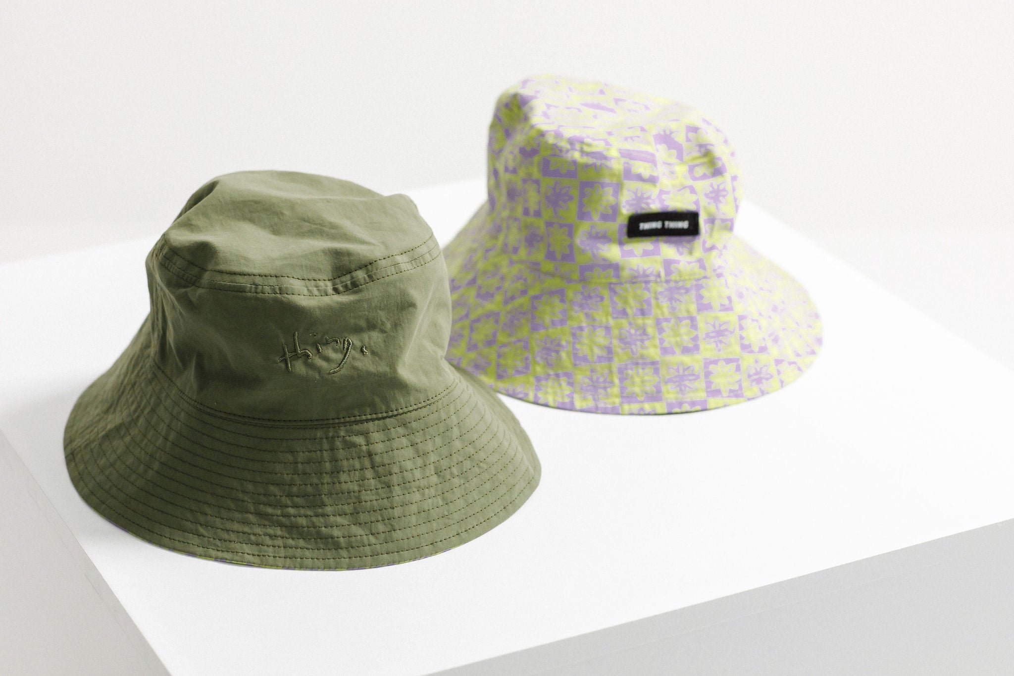 Reversible Bucket Hat - Ivy/Checks