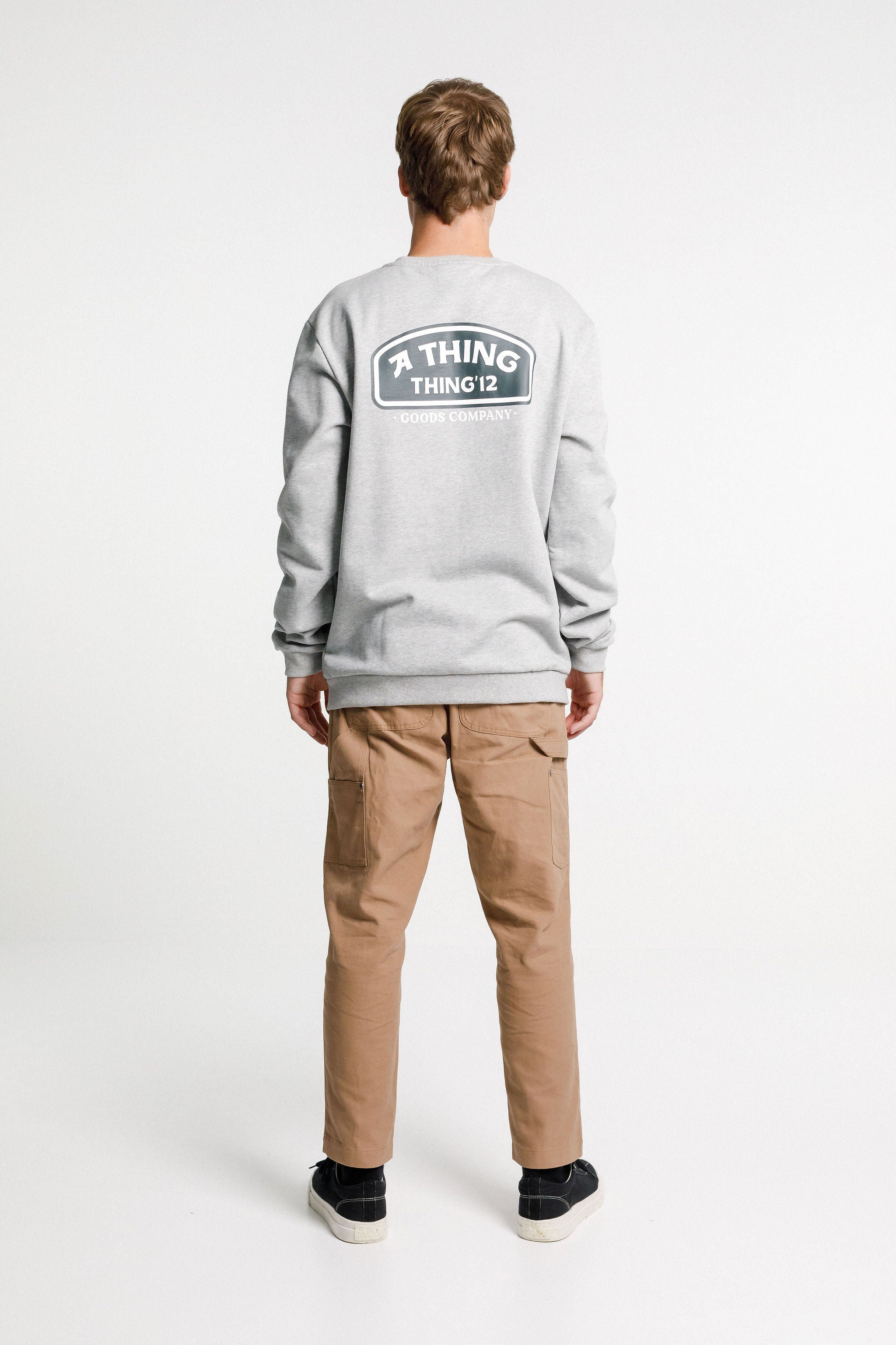 Title Crew - Sale - Grey Marle with Trophy Print