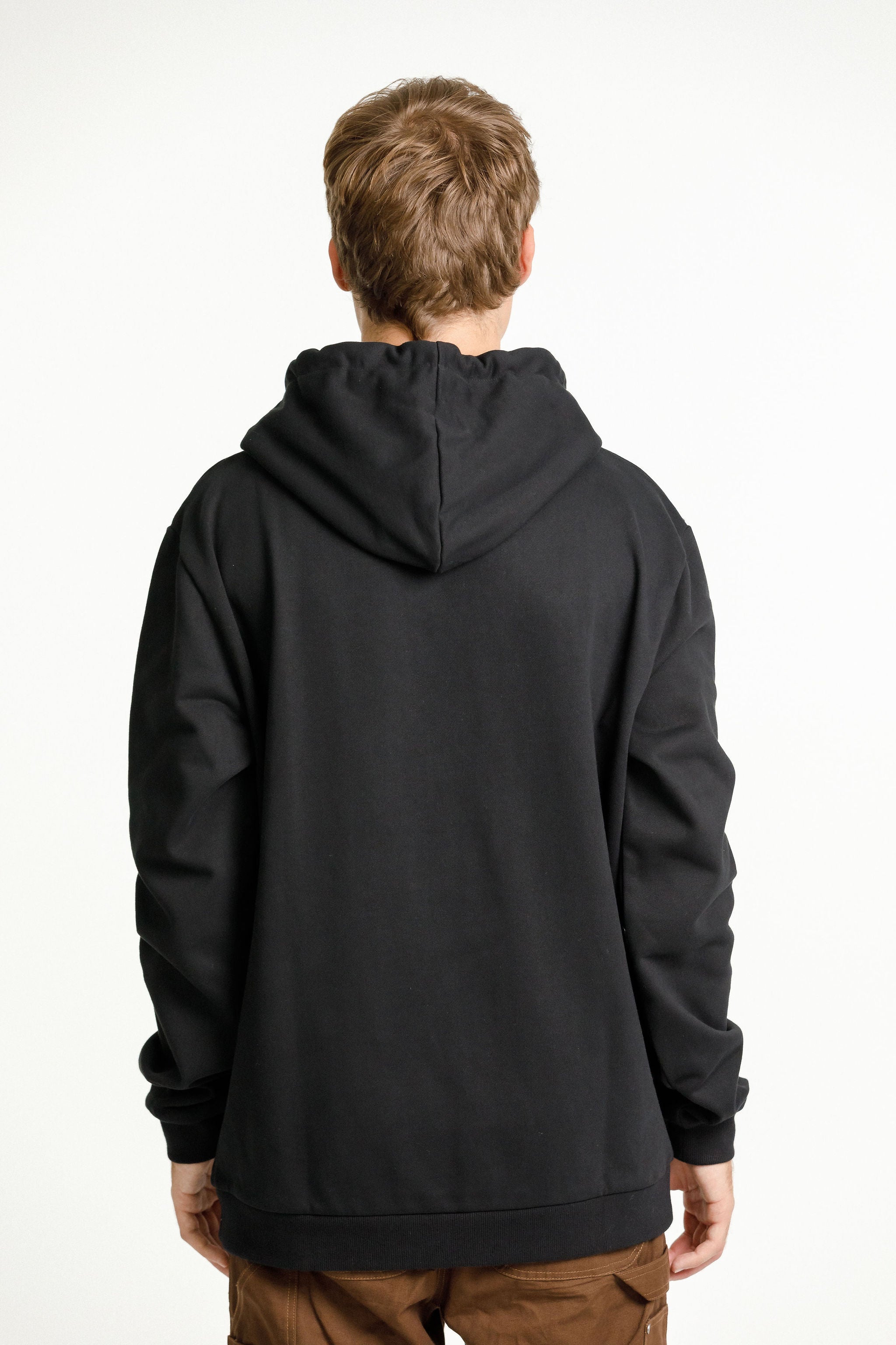 Title Hood - Black with Globe Print