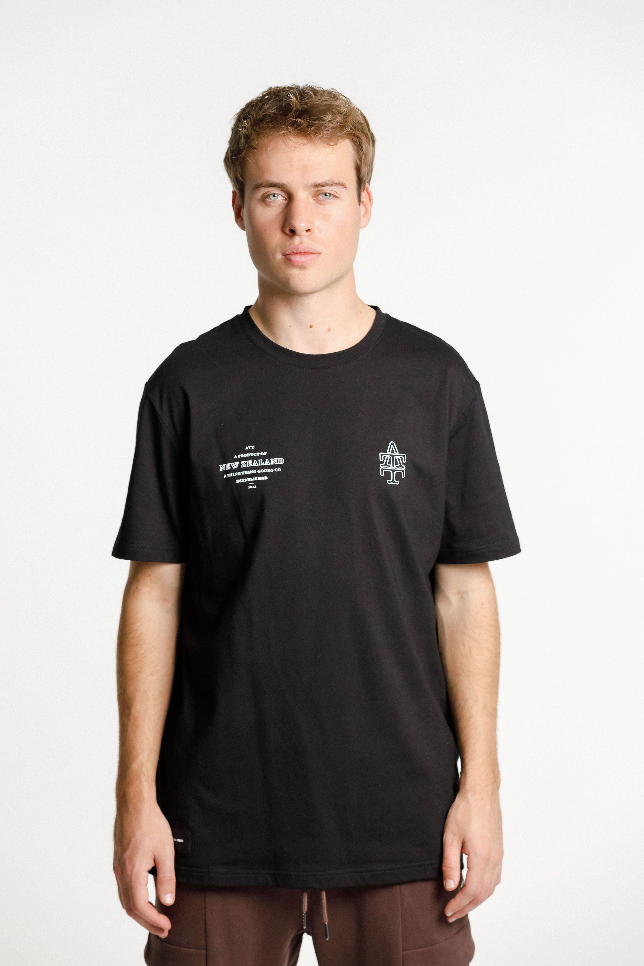 SS Tee - Black with Map Print