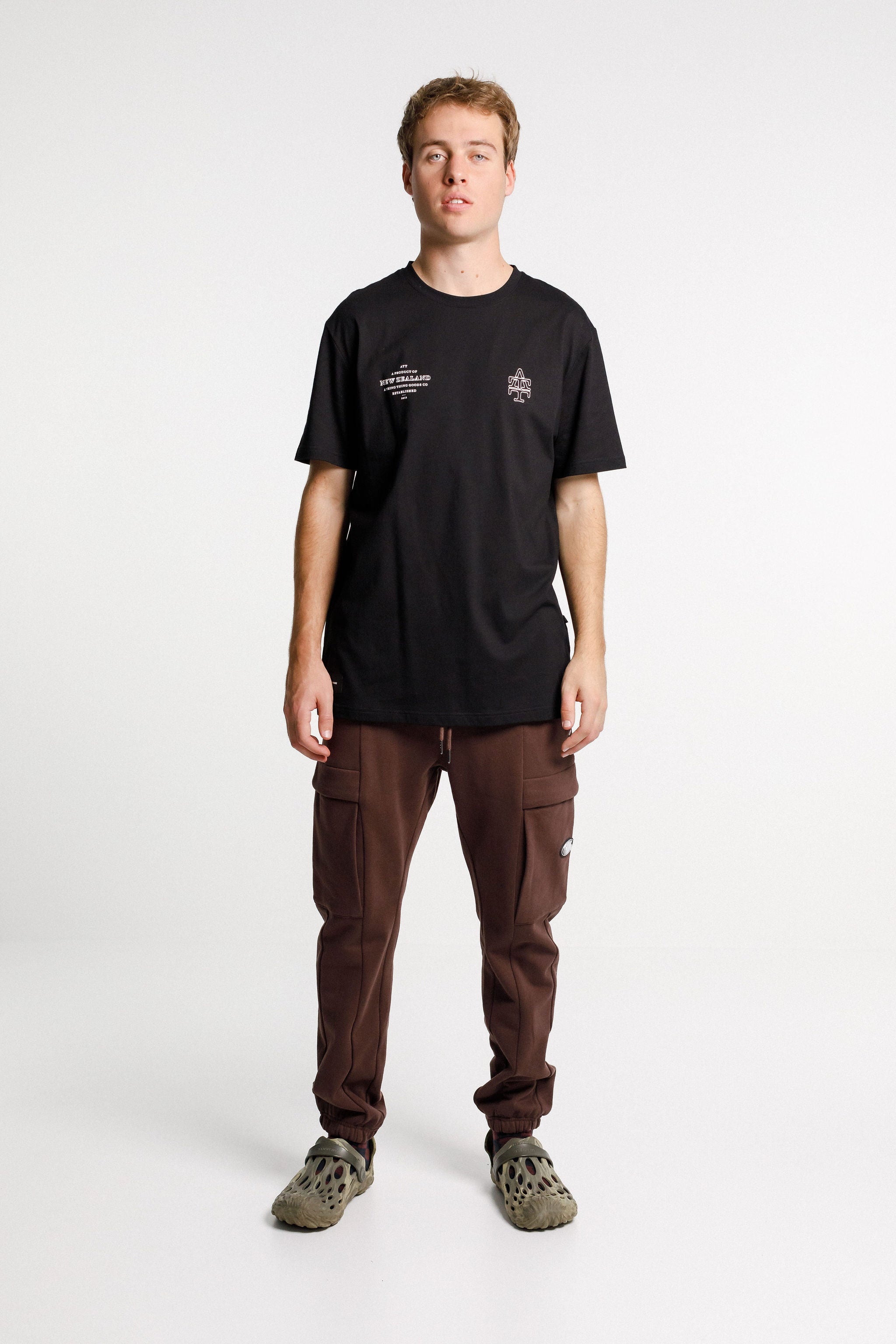 SS Tee - Black with Map Print