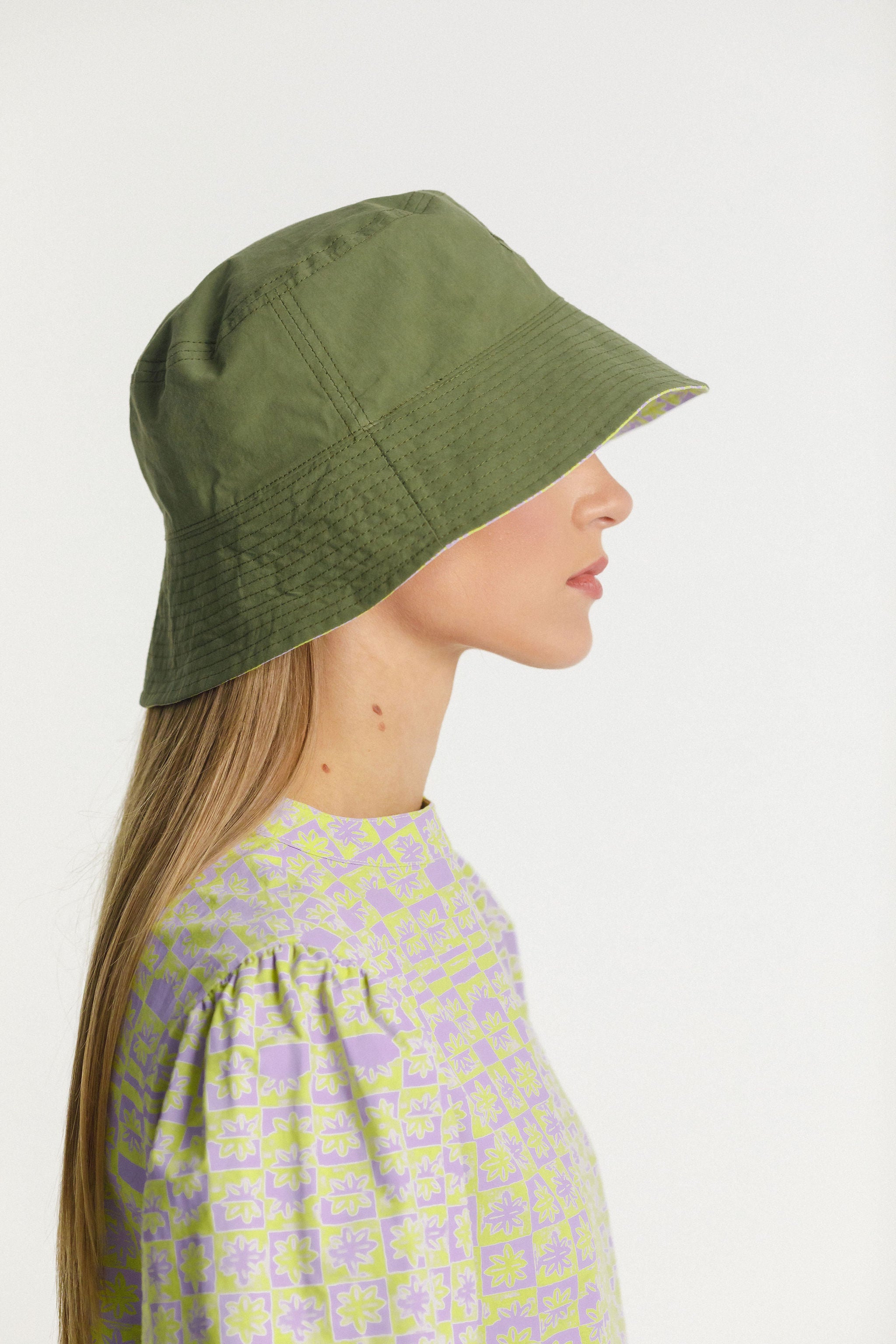 Reversible Bucket Hat - Ivy/Checks