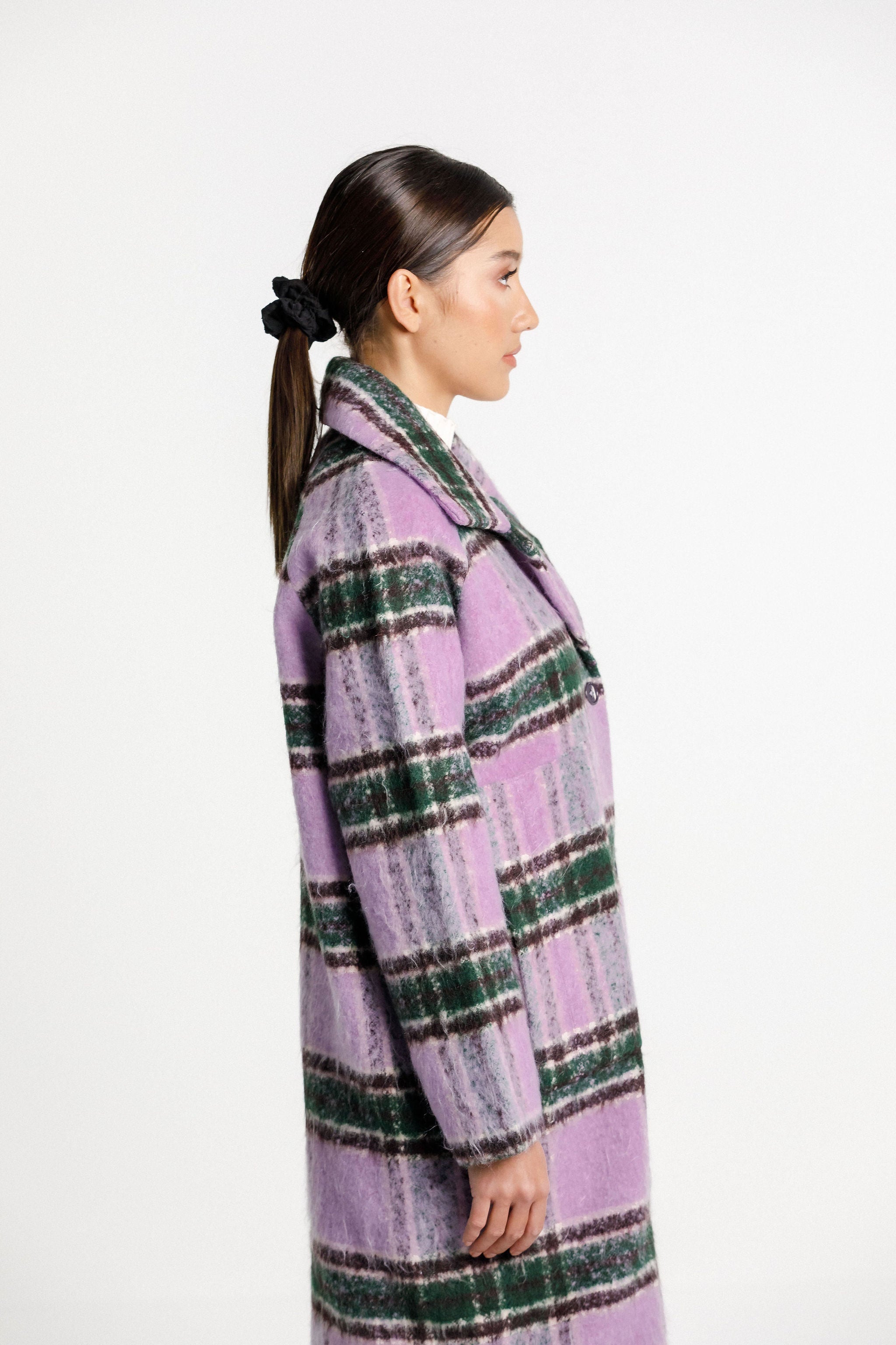 Quinn Coat - Lavendar Plaid