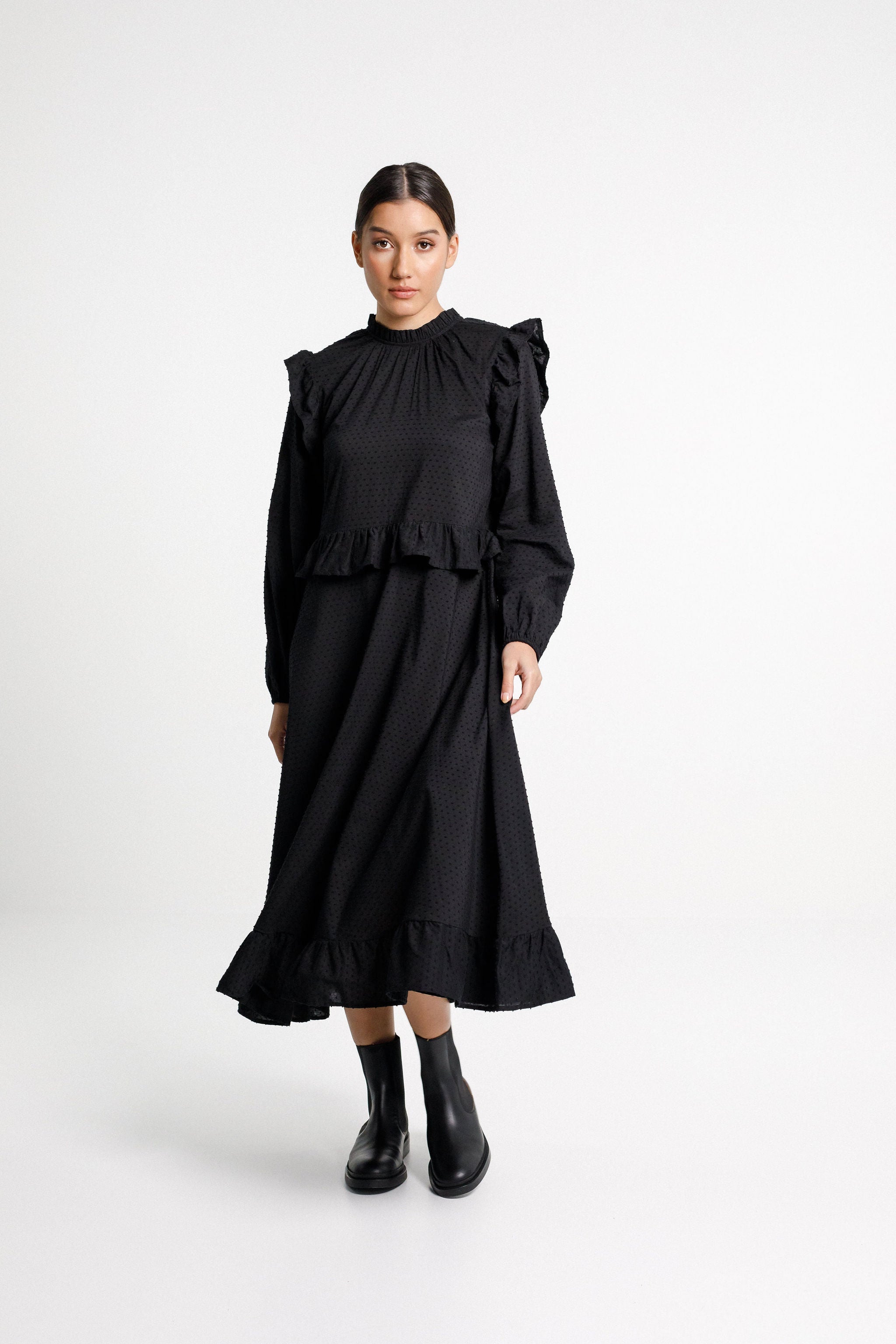 Evita Dress - Sale - Black Bobble