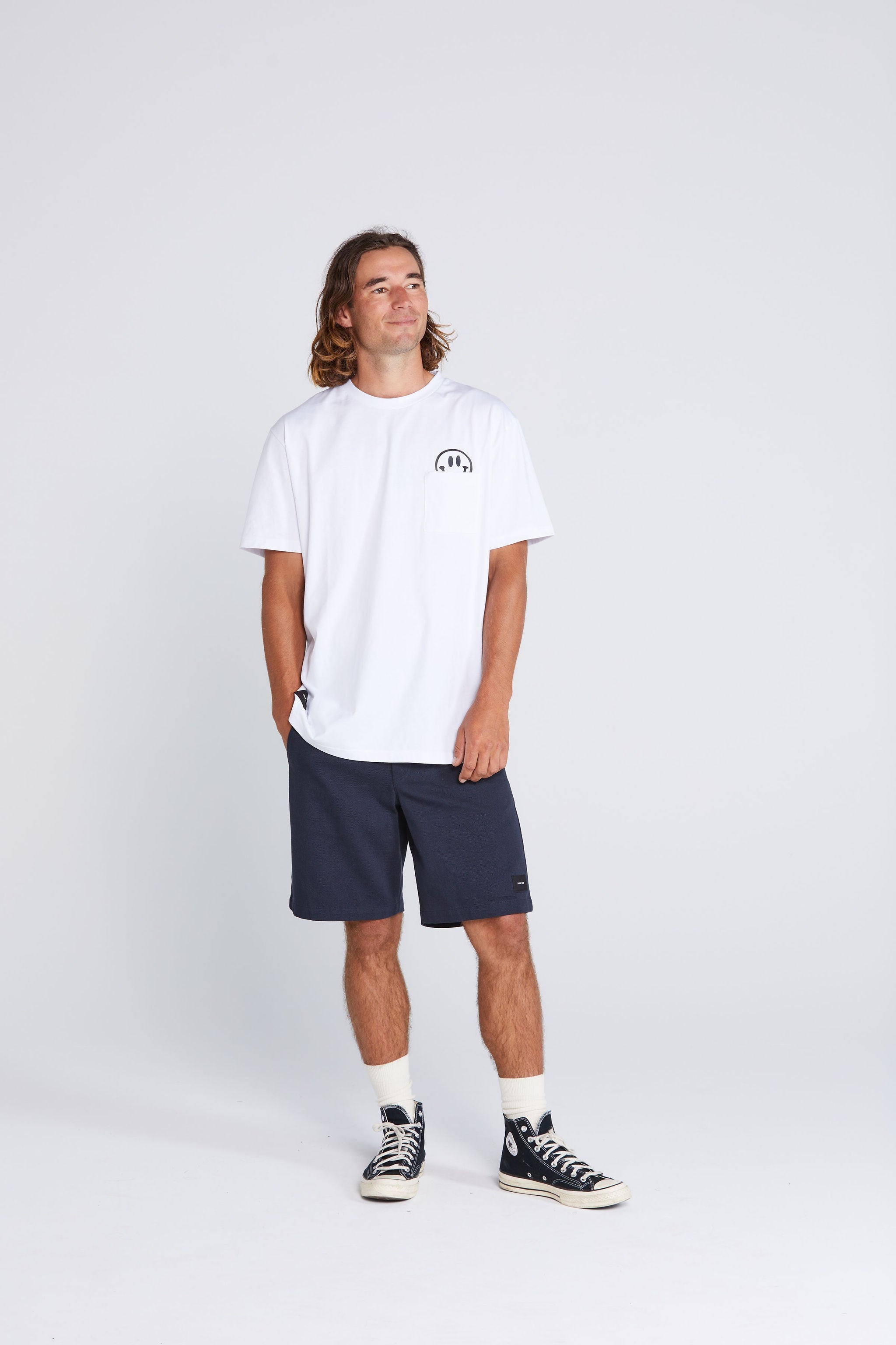Coming Soon - Max Pocket Tee - White Smiles