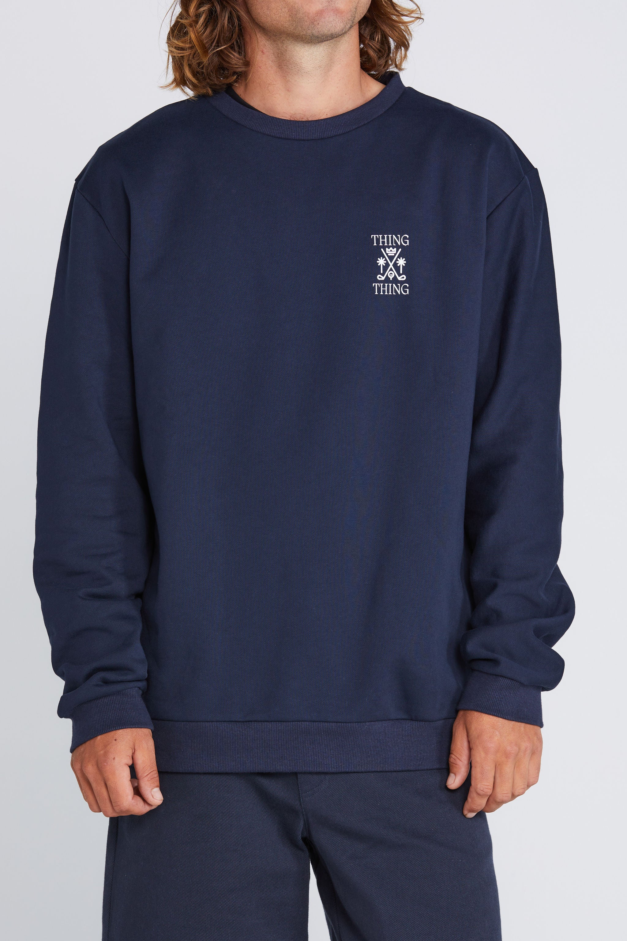 Coming Soon - Crew Jumper - Deep Navy Golf Thing