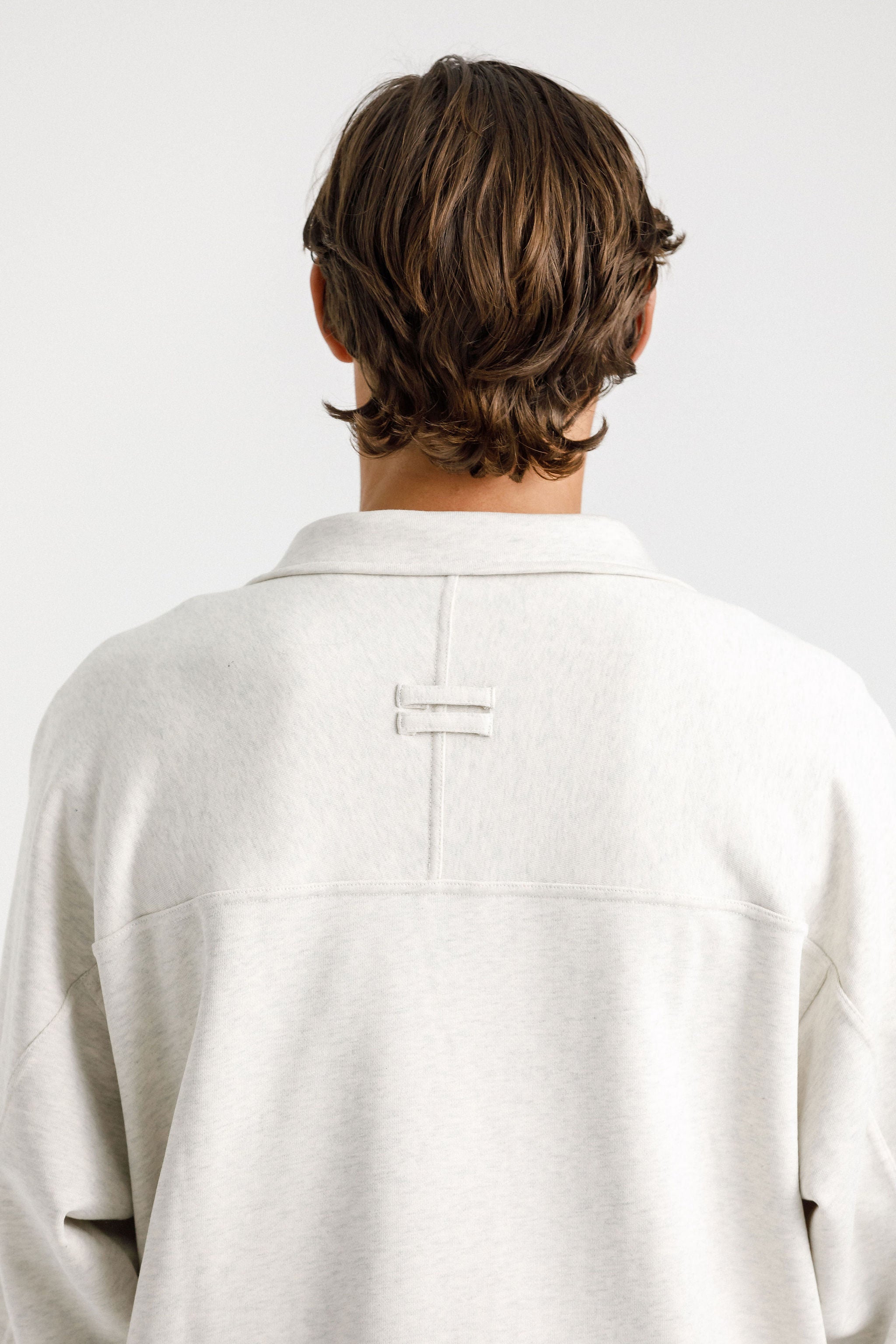 Quarter Zip Crew - Unbleached Marl
