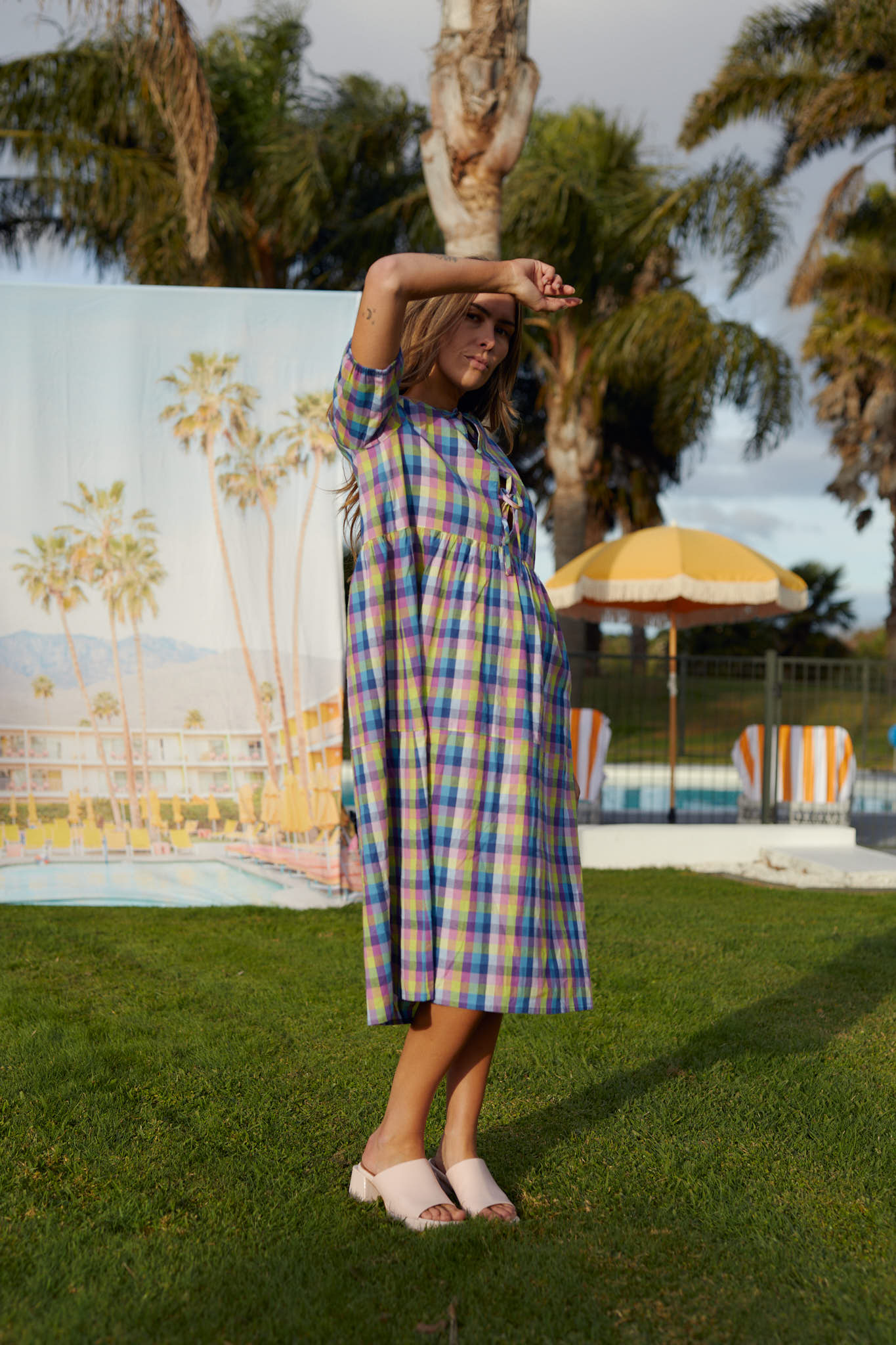 Tie Up Leah Dress - Summer Picnic