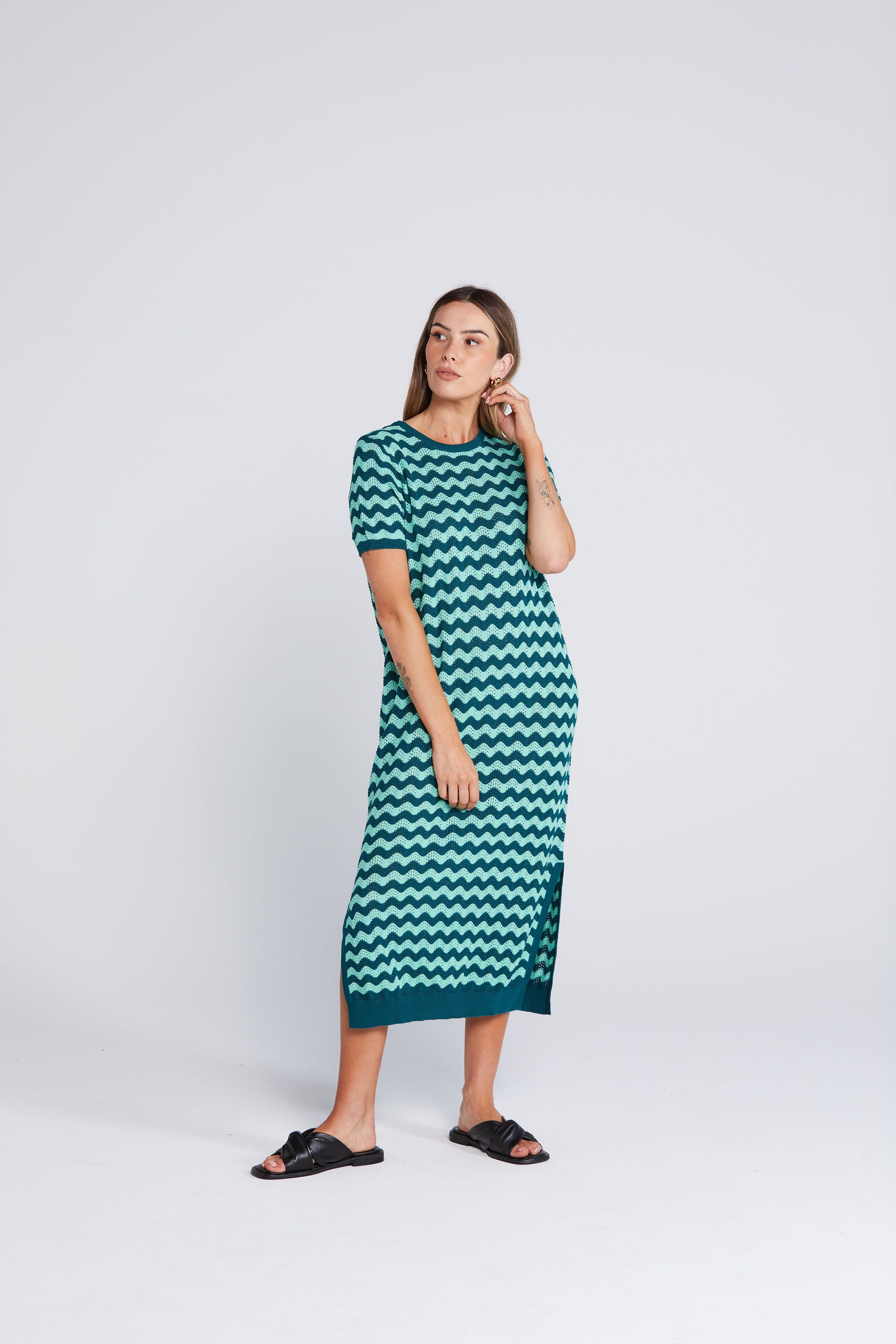 Coming Soon - Squiggle Dress - Sage & Cypress
