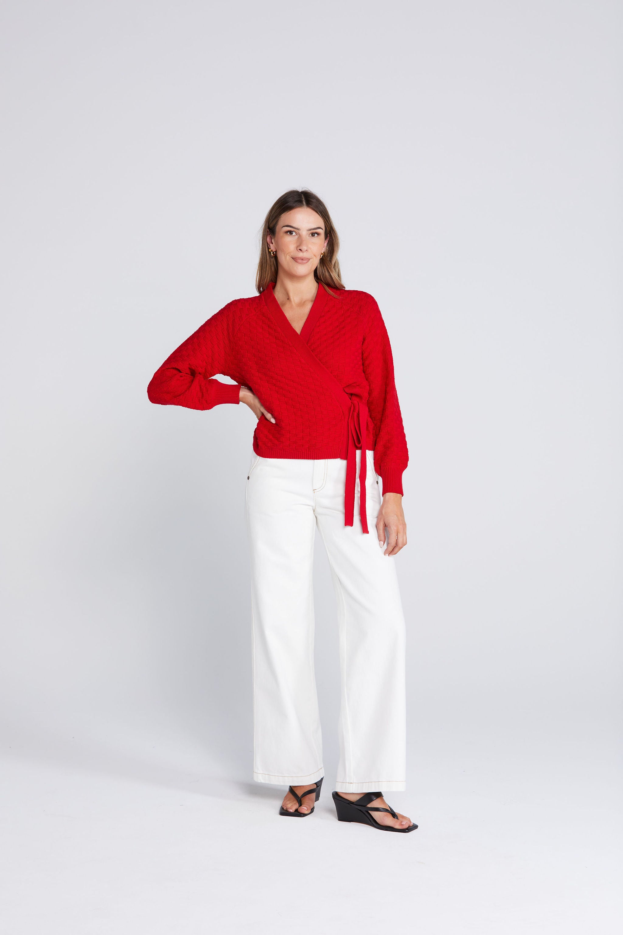 Wrapt Cardigan - Sizzling Scarlet