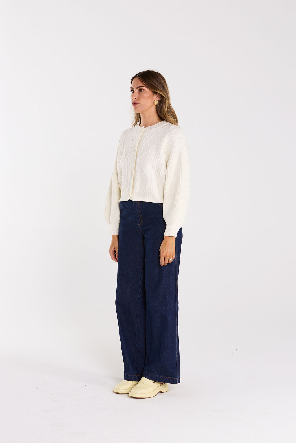 Flourish Cardigan - Milky Bar