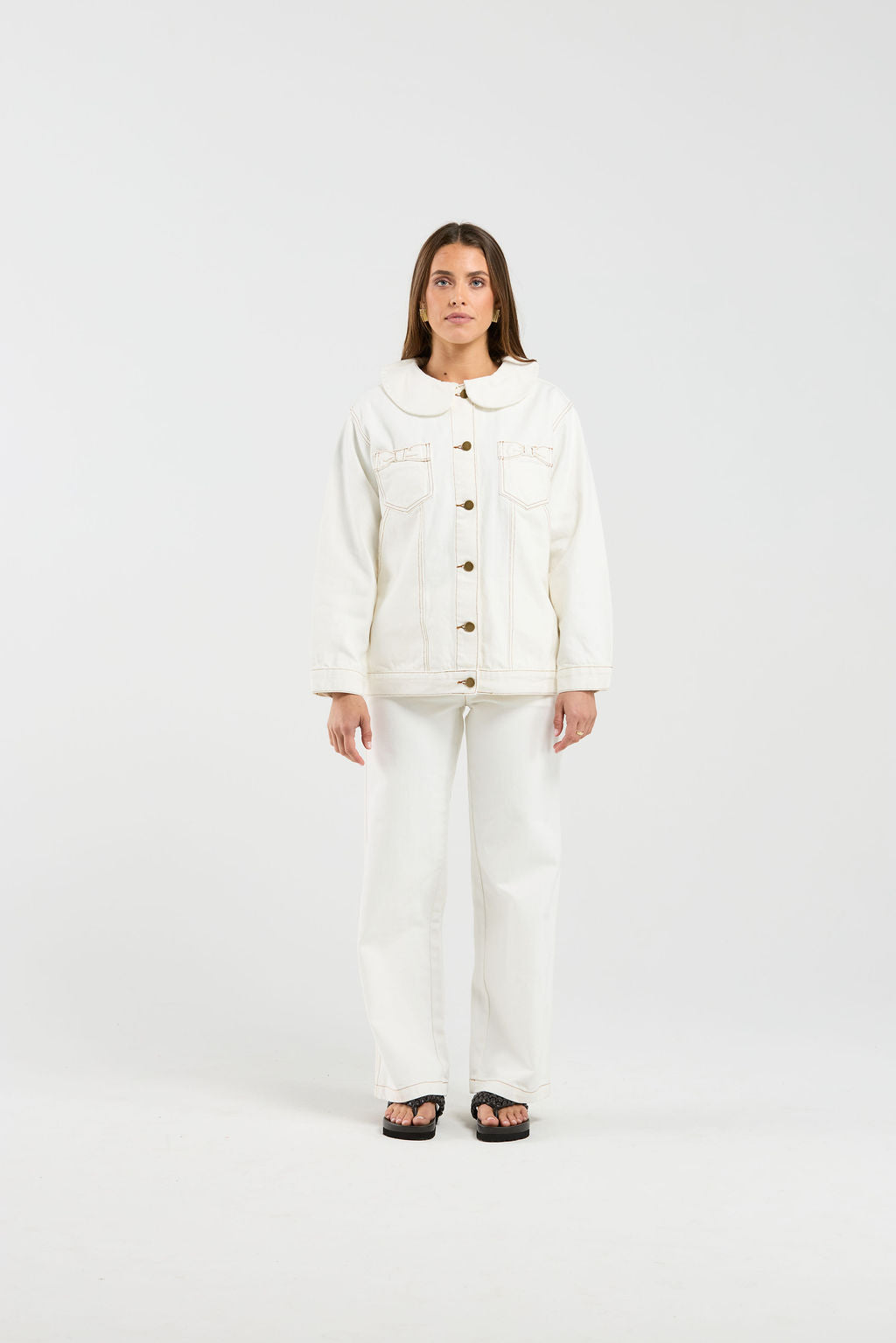 Bowtique Shacket - Off White