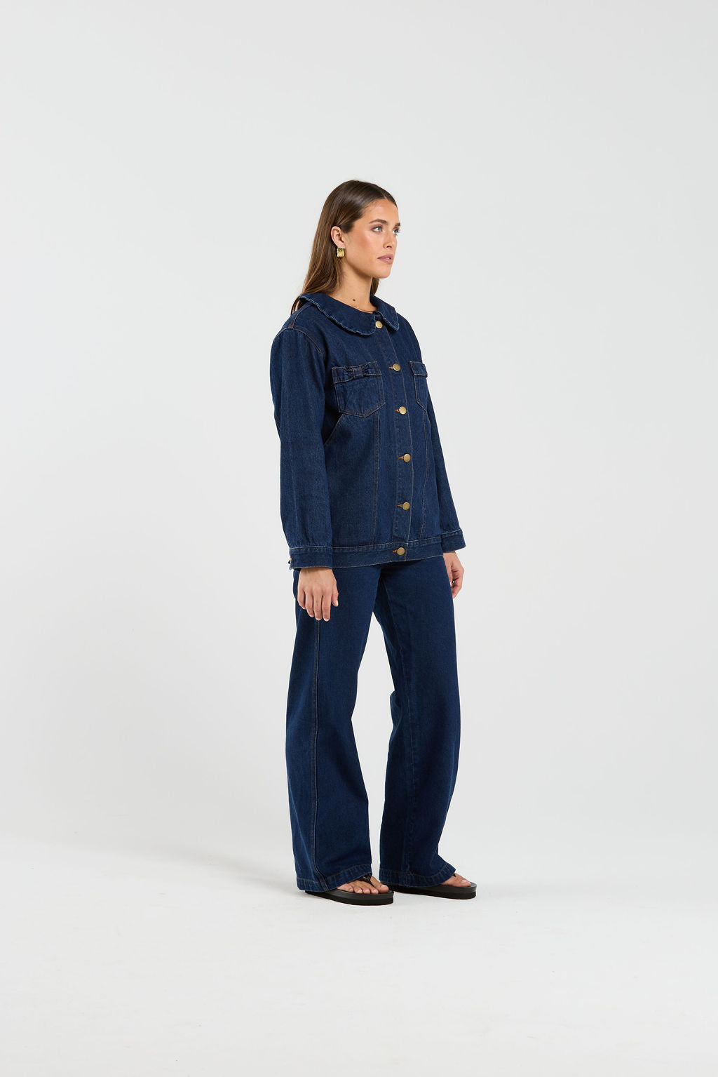 Bowtique Shacket - Indigo Denim