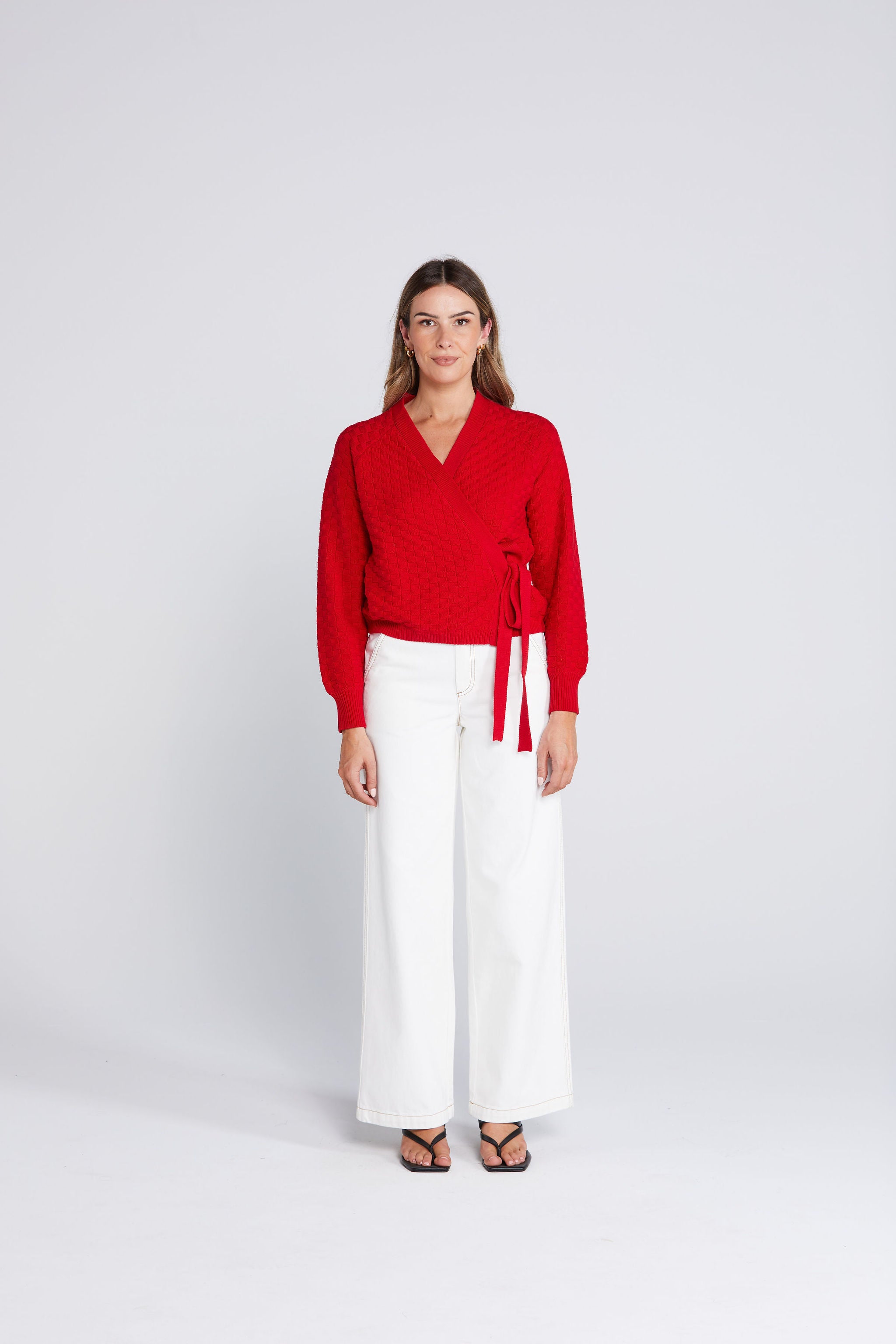 Wrapt Cardigan - Sizzling Scarlet