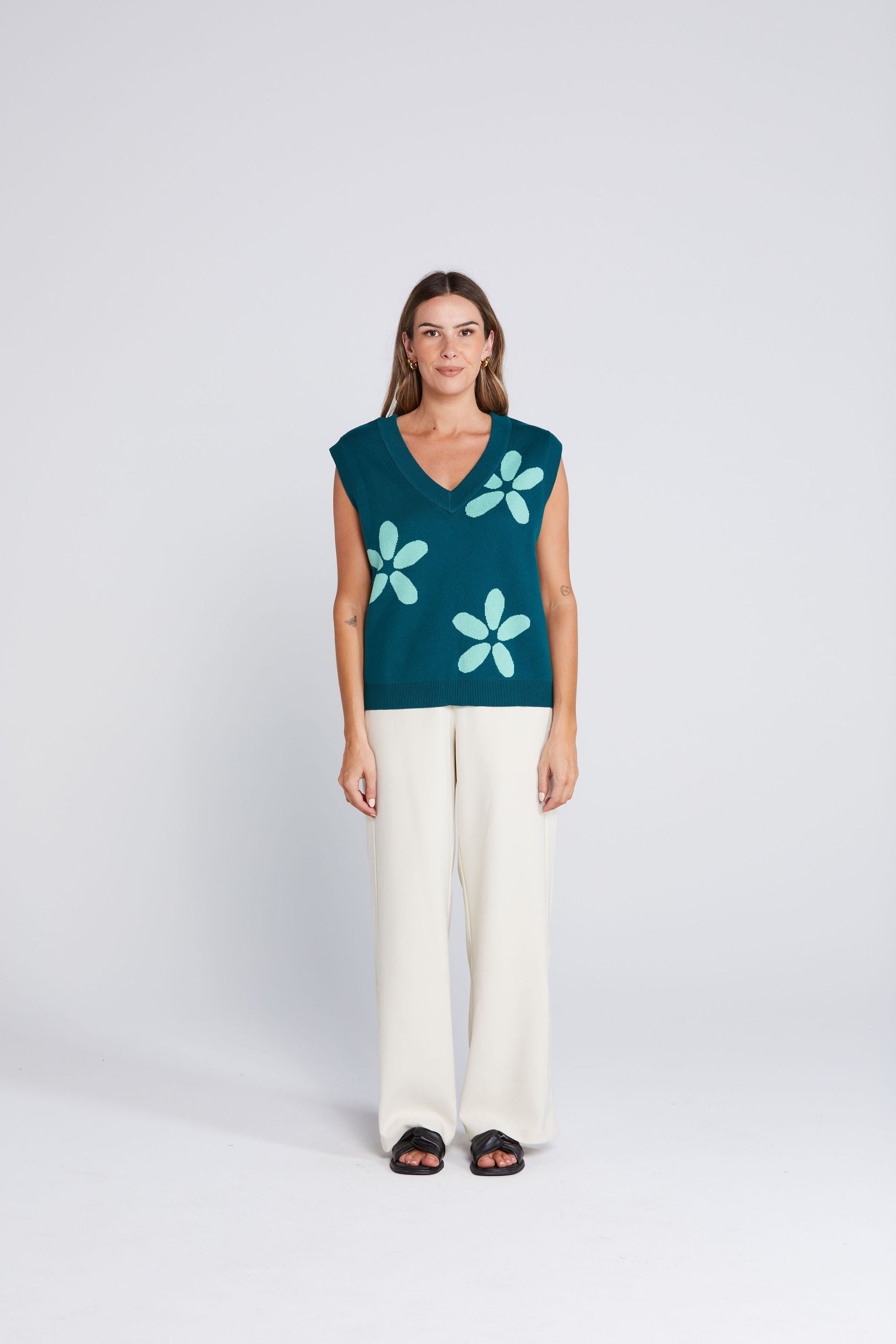 Petal Vest - Sage & Cypress