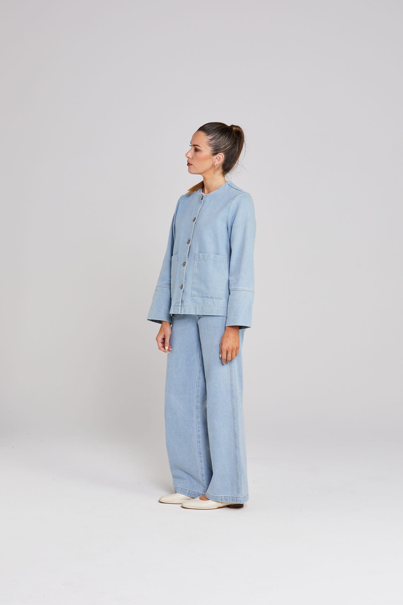 Embark Denim Shacket - Stone Wash Denim