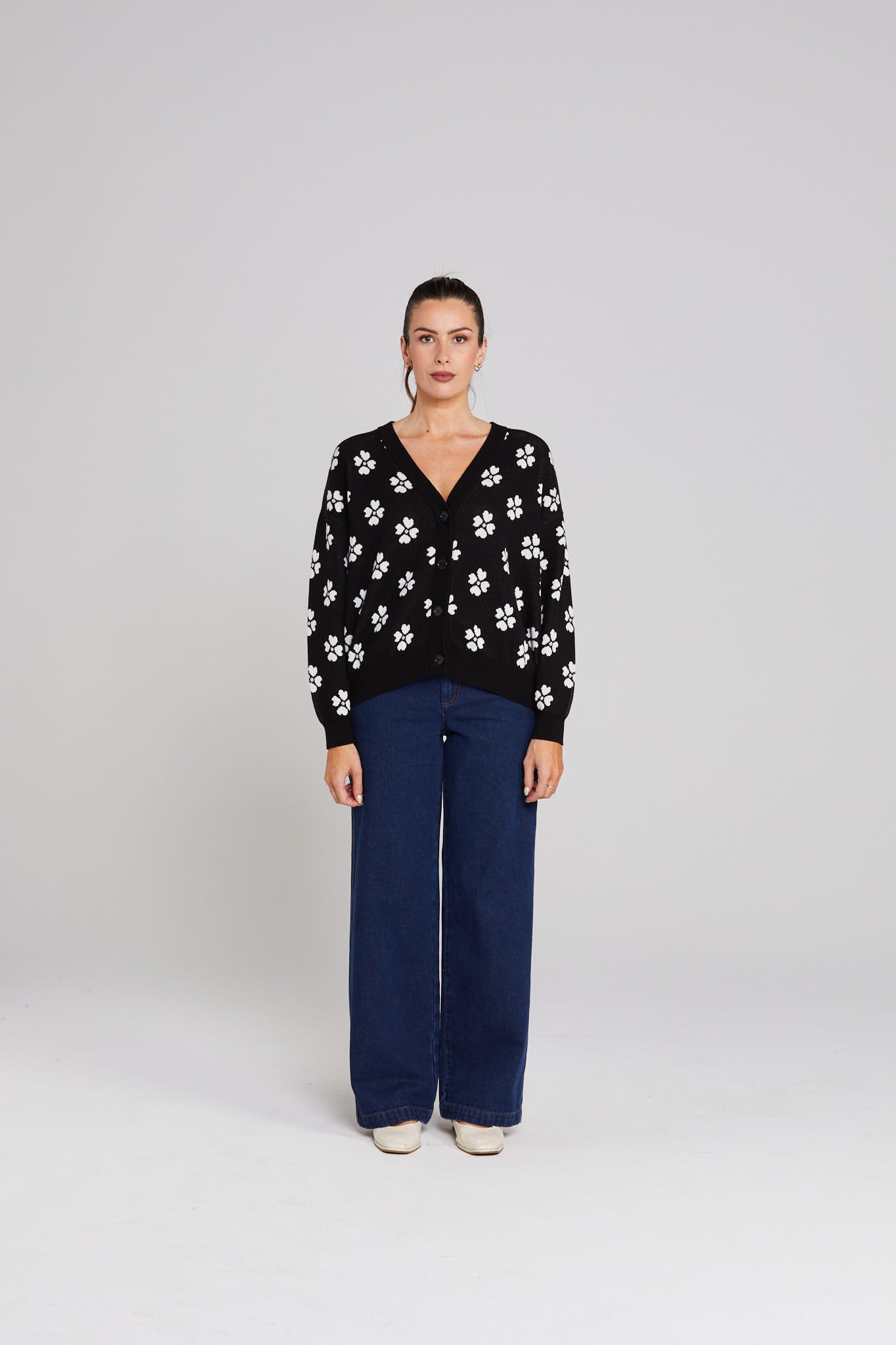 Dahlia Cardigan - Night Bloom