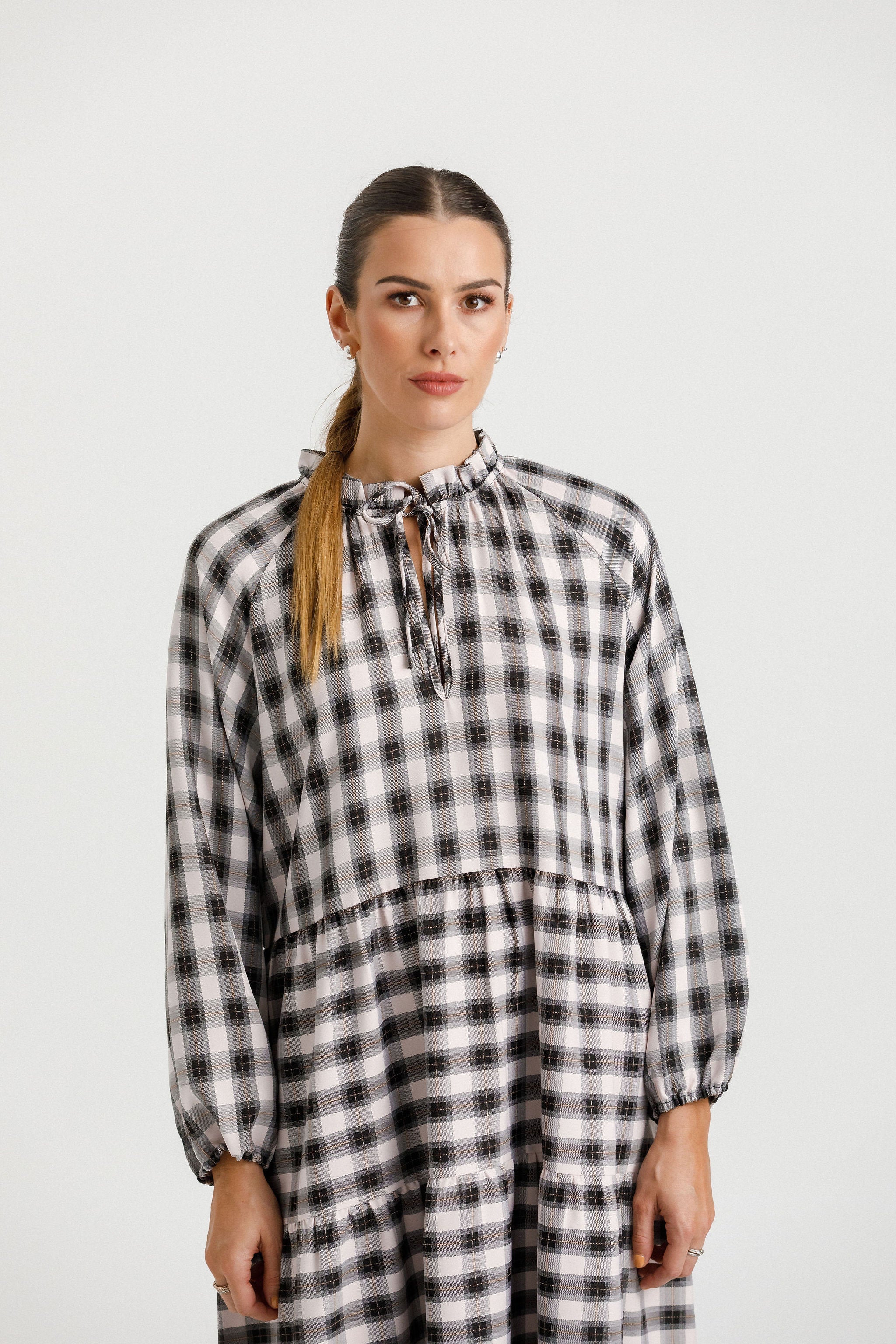Paradise Dress - Soft Pink Check