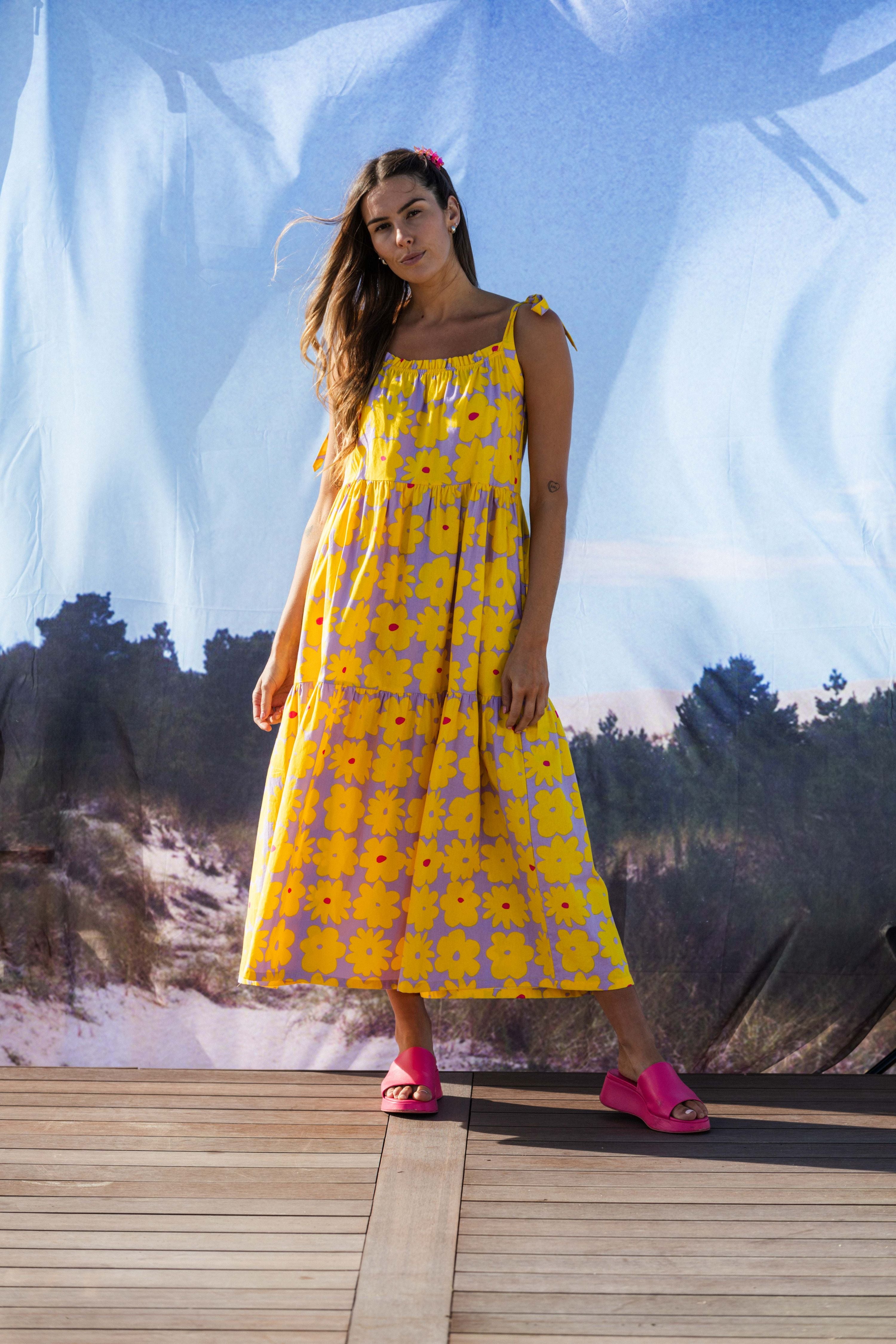 Tie Up Ziggy Dress - Tropicana