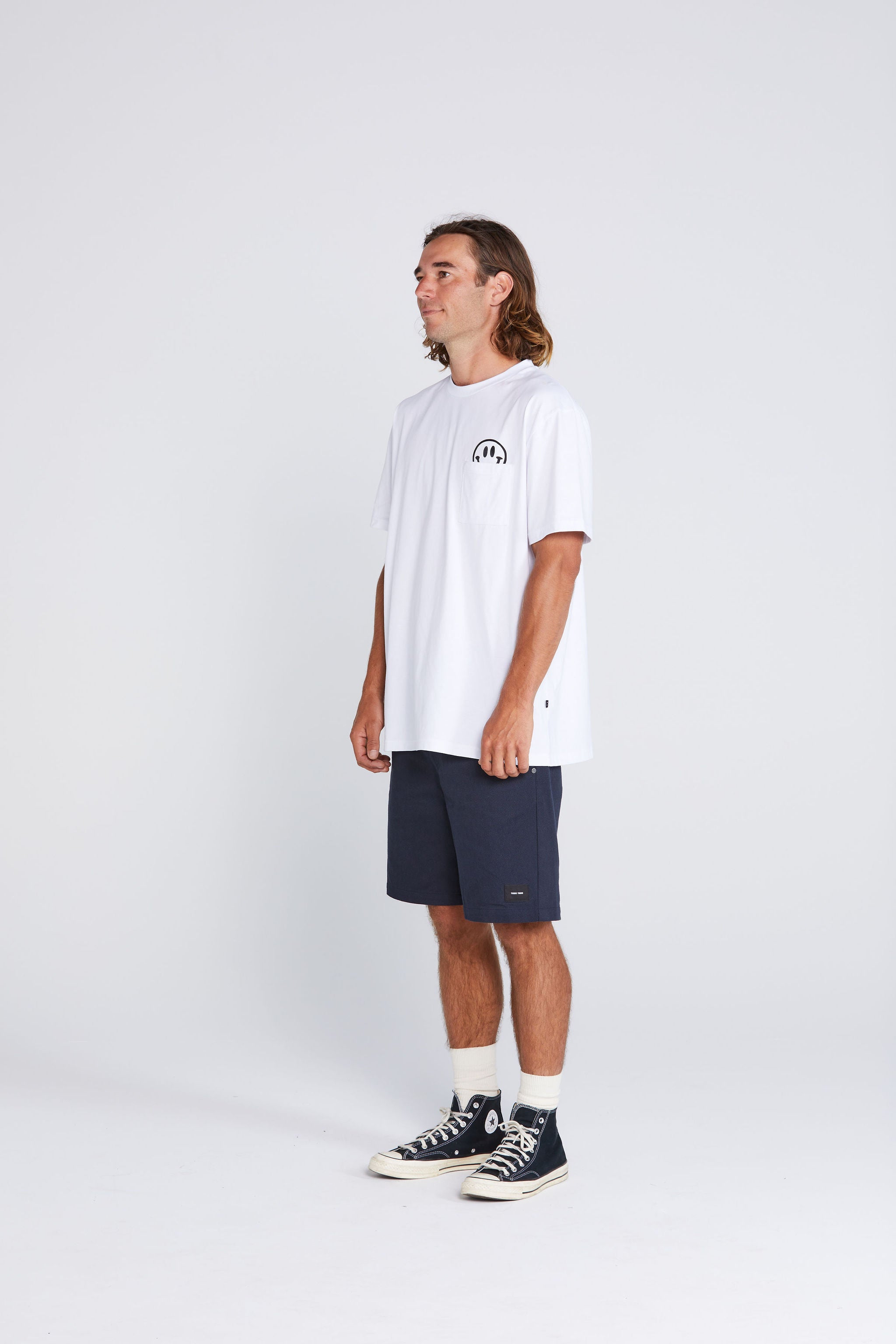 Coming Soon - Max Pocket Tee - White Smiles