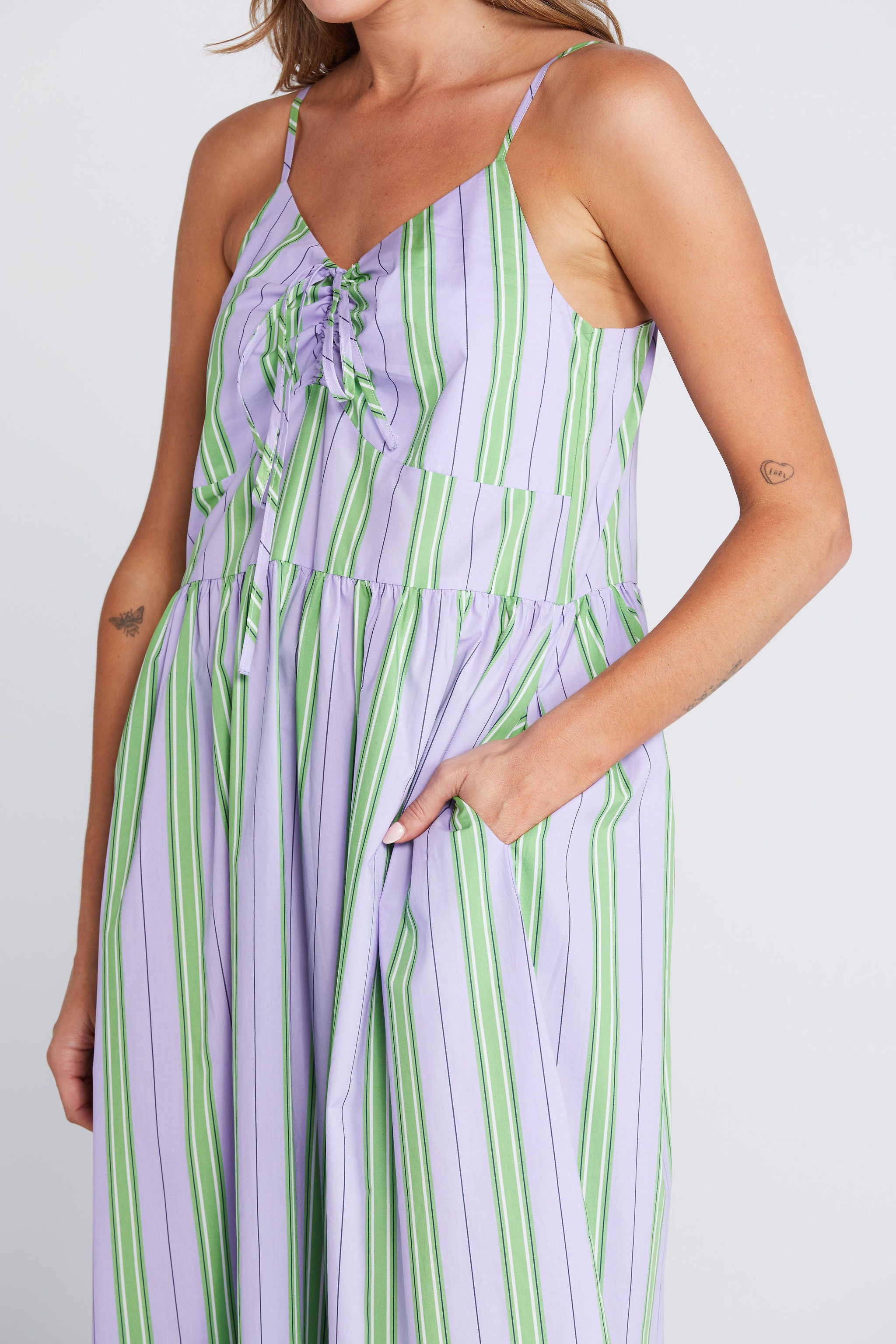 Zinnia Dress - Royal Fern