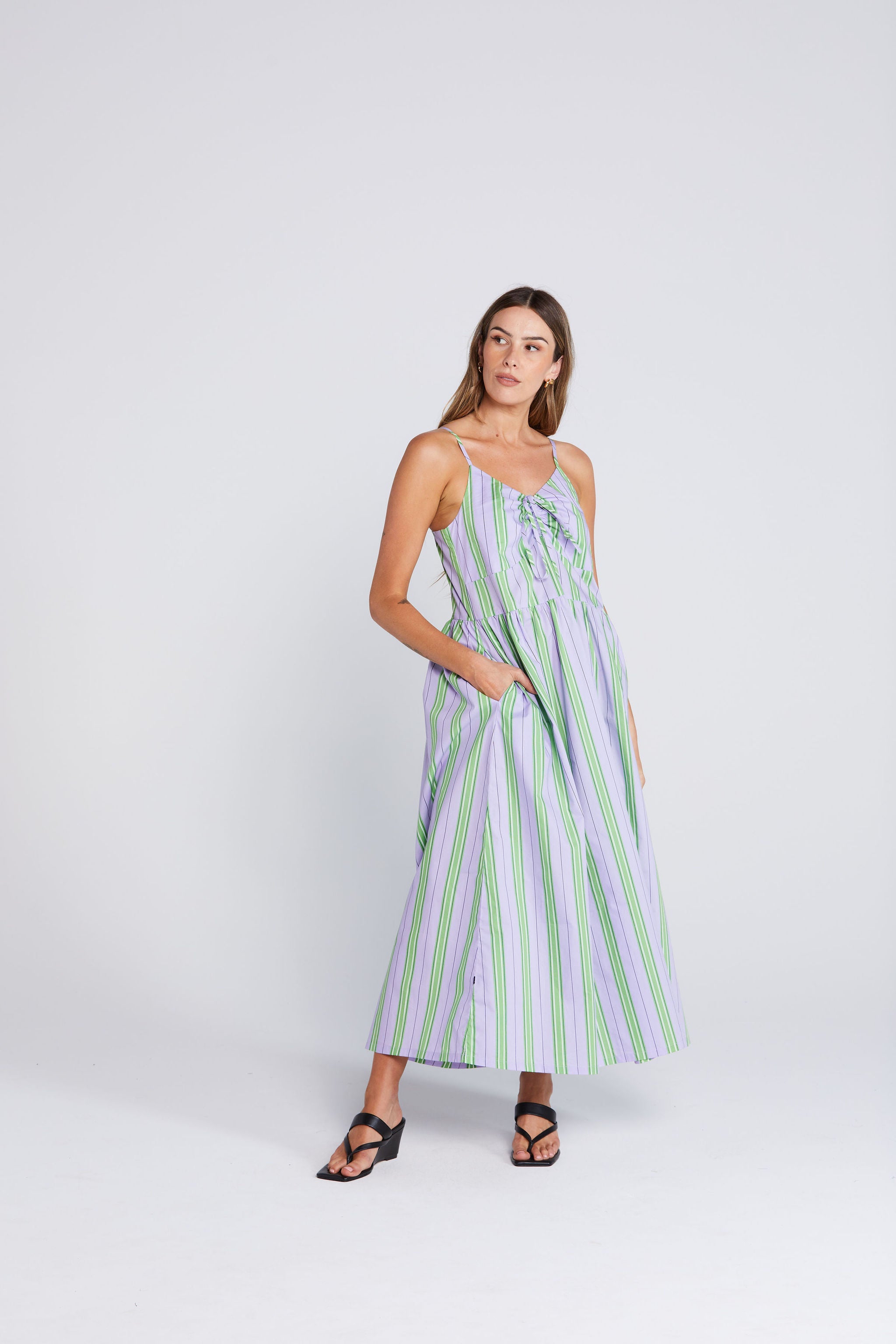 Zinnia Dress - Royal Fern