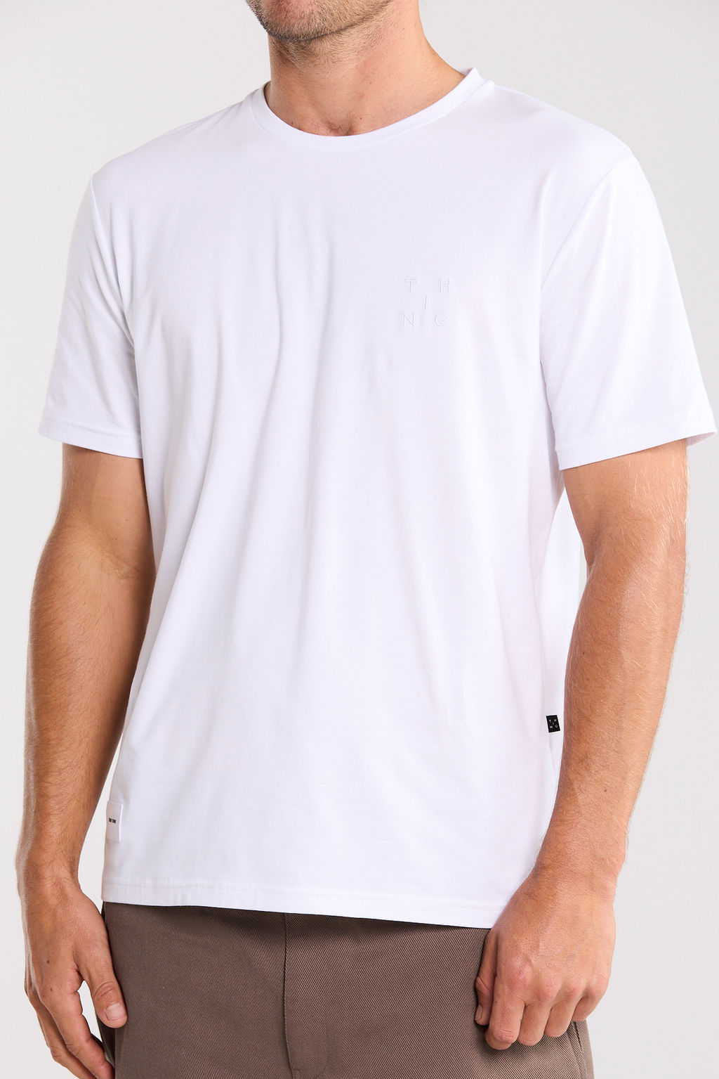 Base Tee - White Cubed