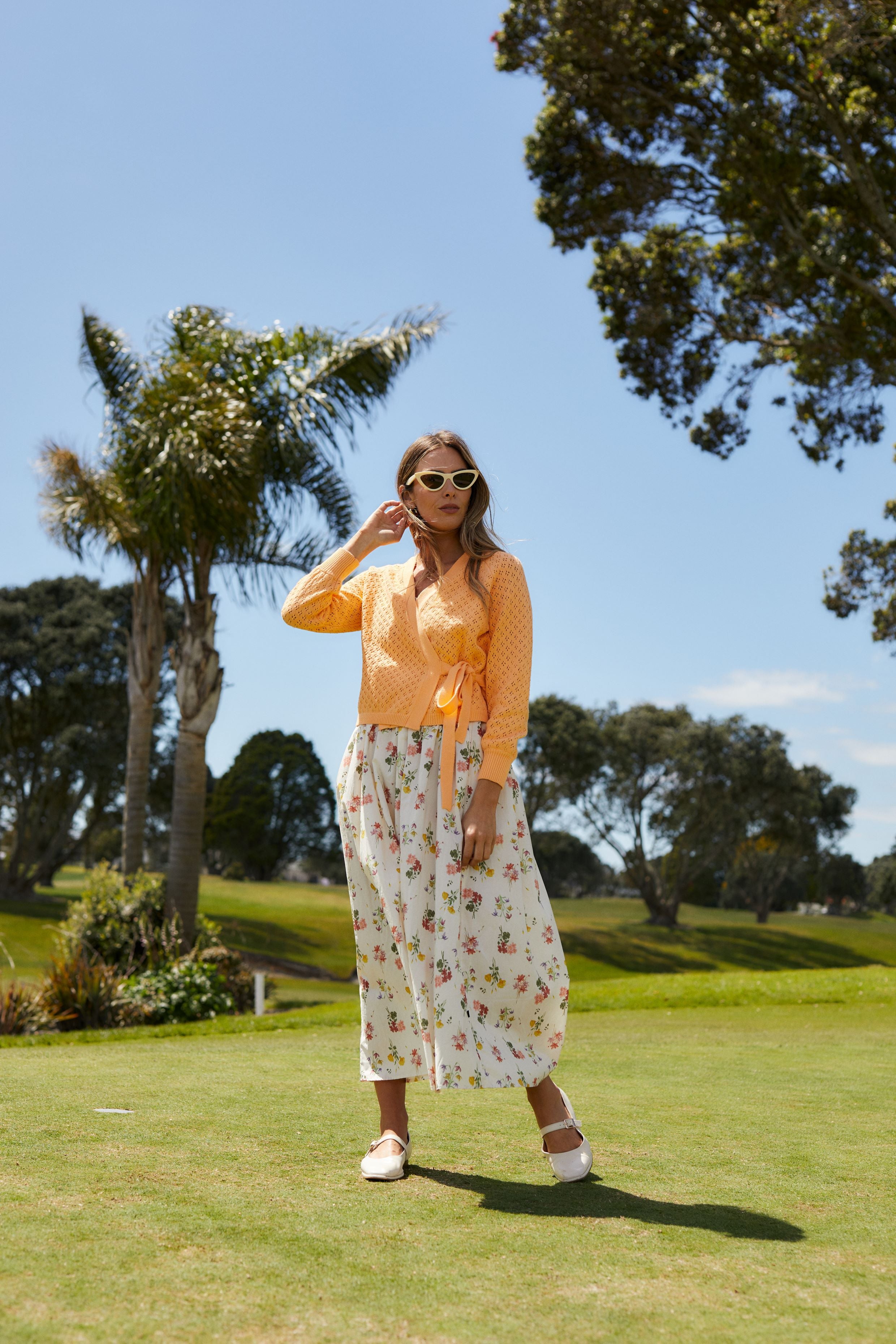 Coming Soon - Wrapt Cardigan- Peach Pointelle
