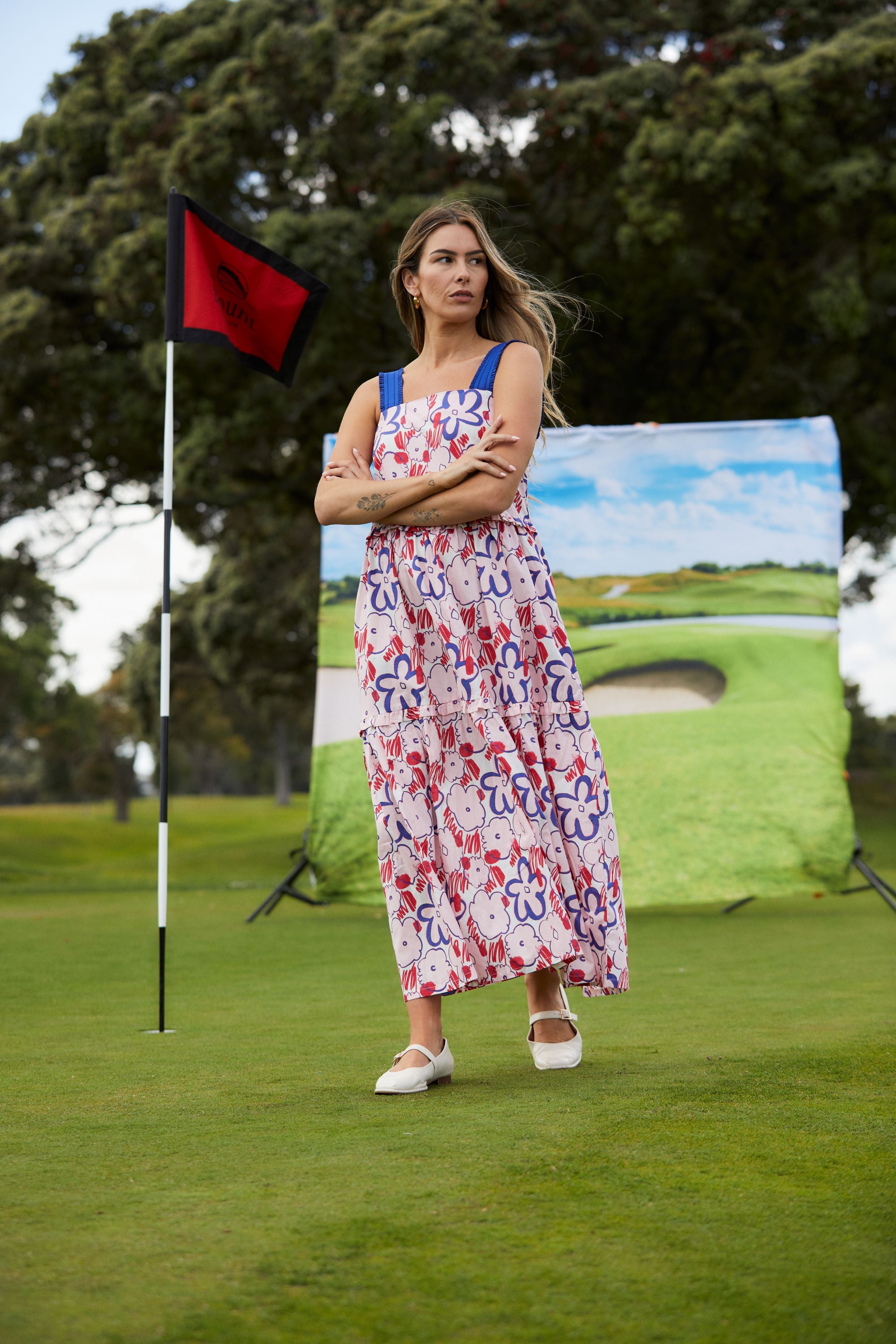 Ziggy Frill Zag Dress - Squiggle Bloom