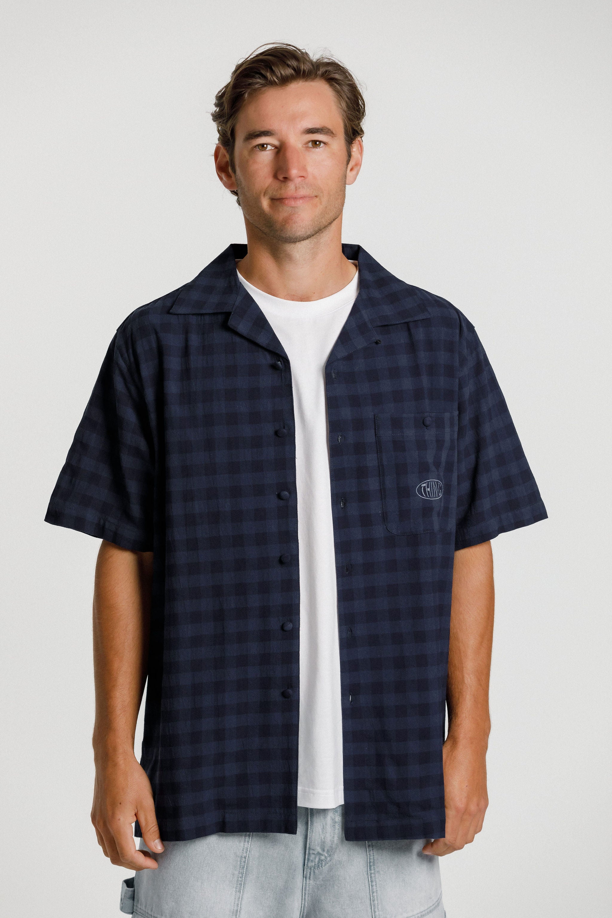 Trope Shirt - Navy Check