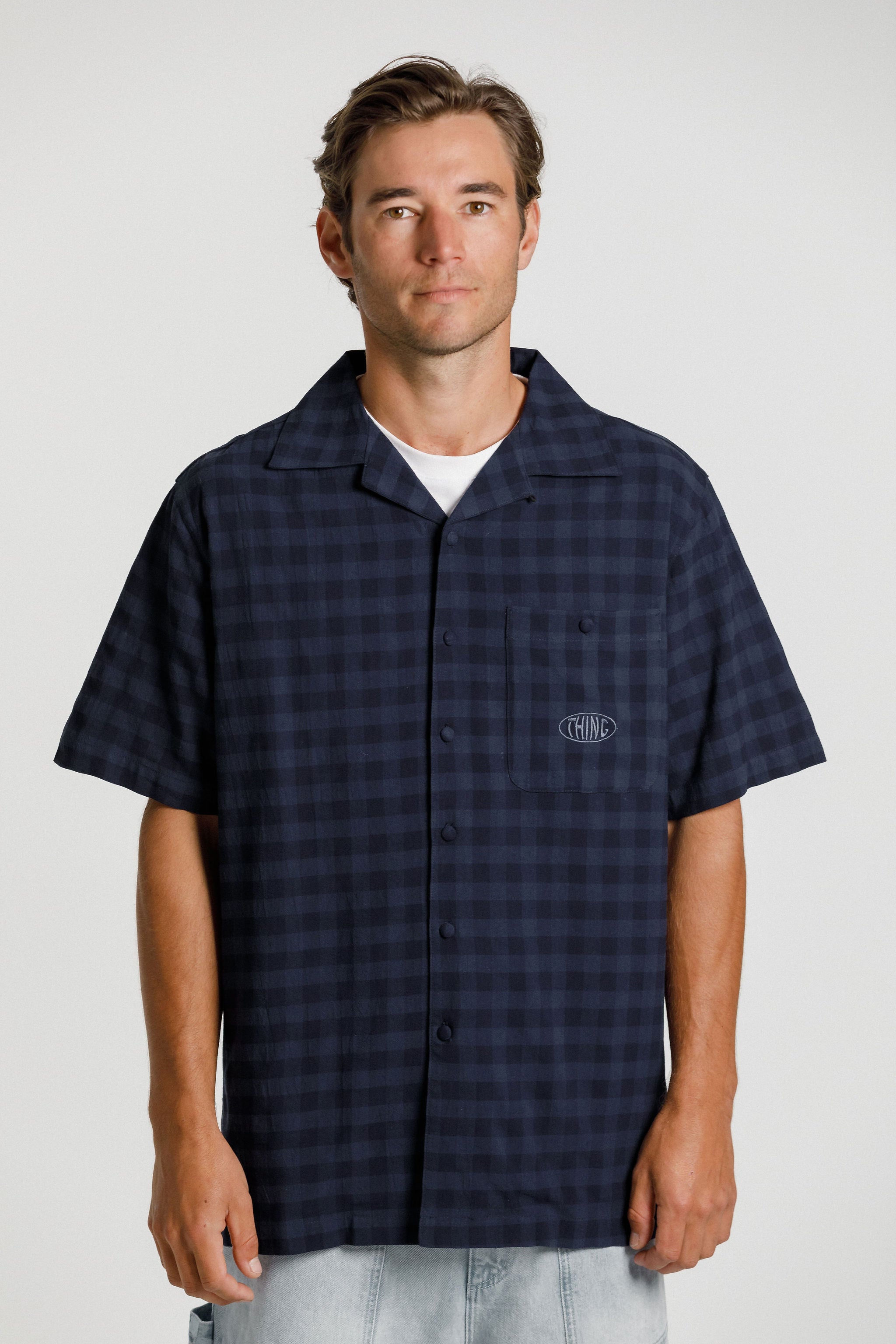 Trope Shirt - Navy Check
