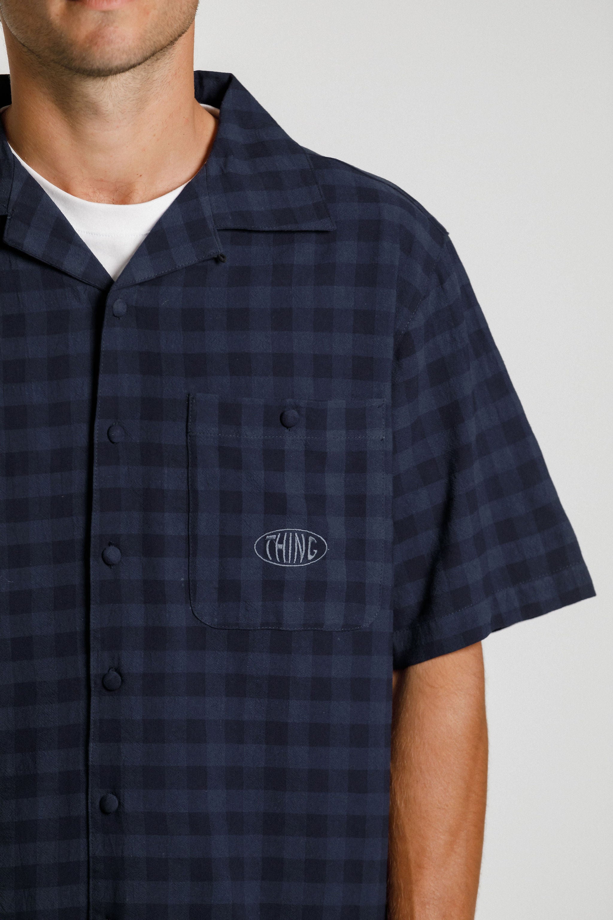 Trope Shirt - Navy Check