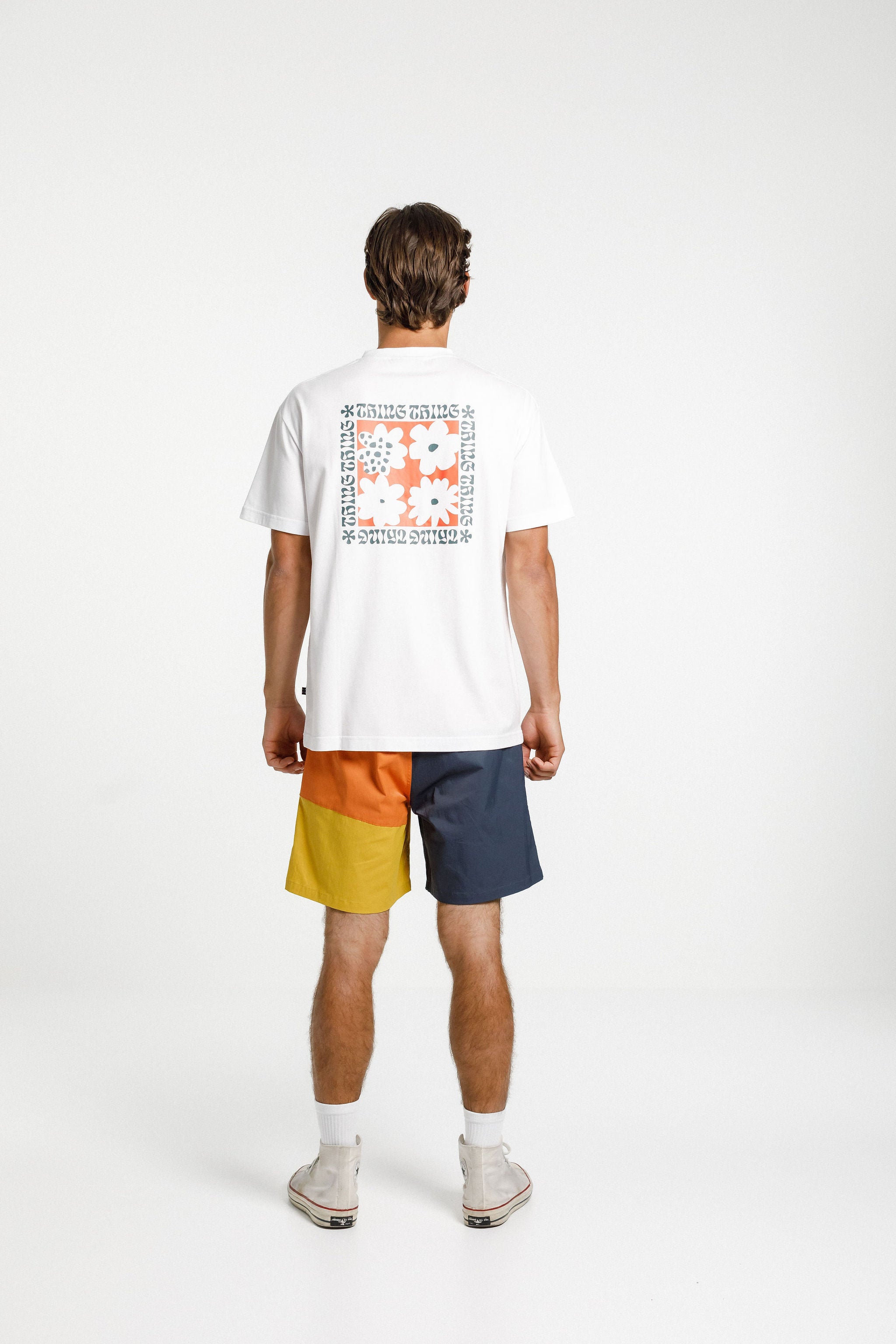 Ample Tee - White with Flora Thing Print