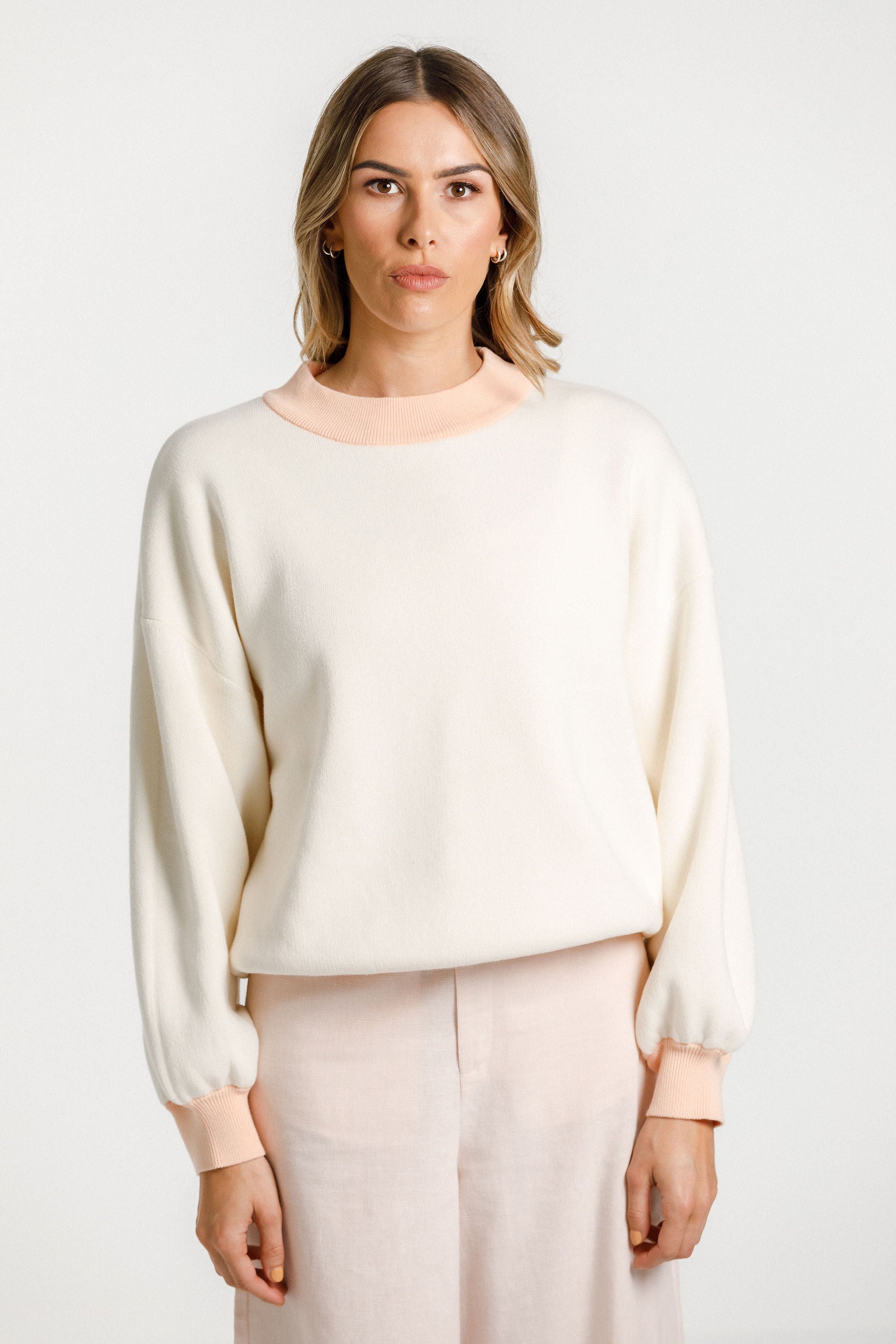 Cotton Cleo Jumper - Peachy Milk