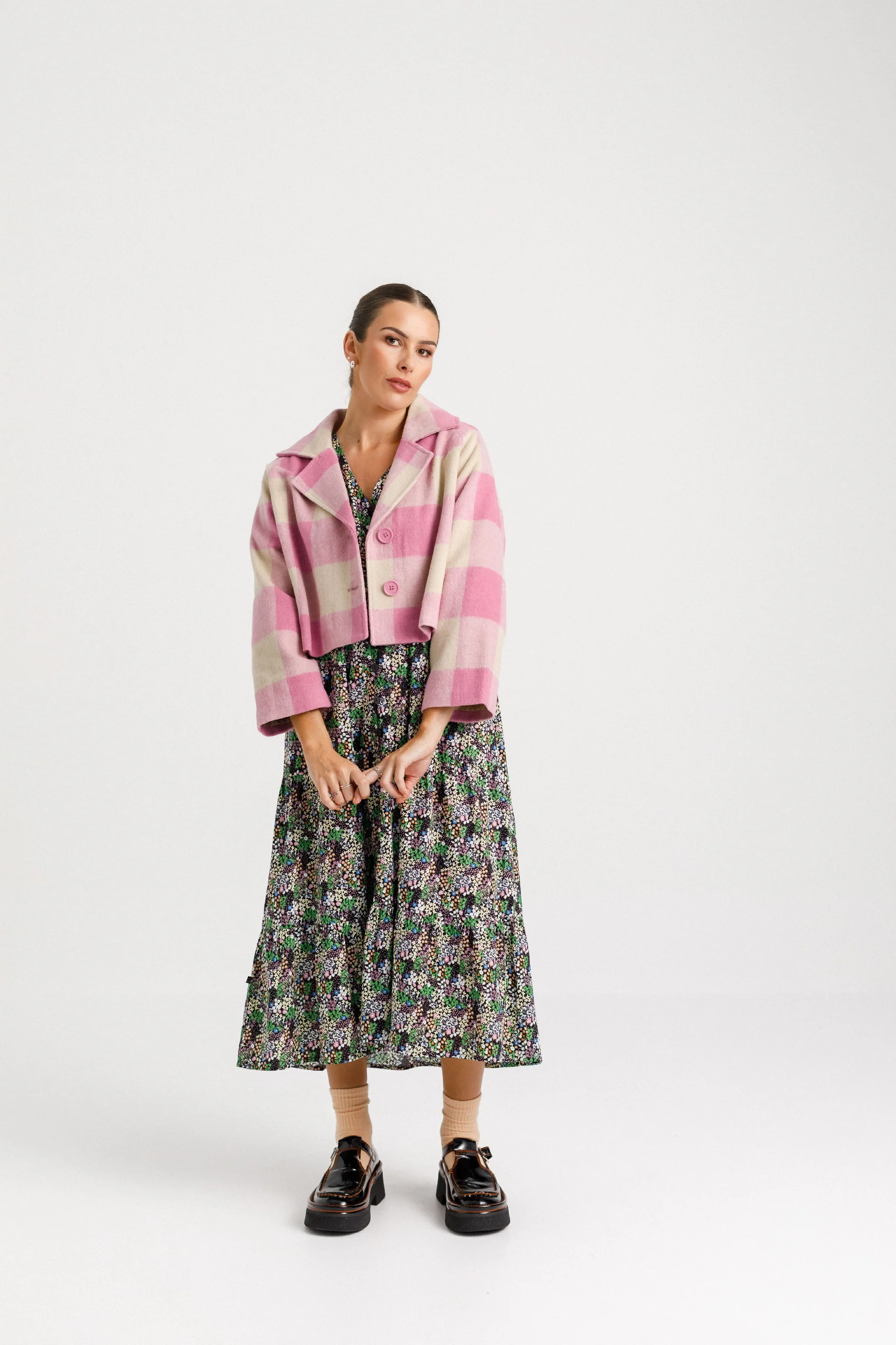 Clemmie Coat - Ballerina Check
