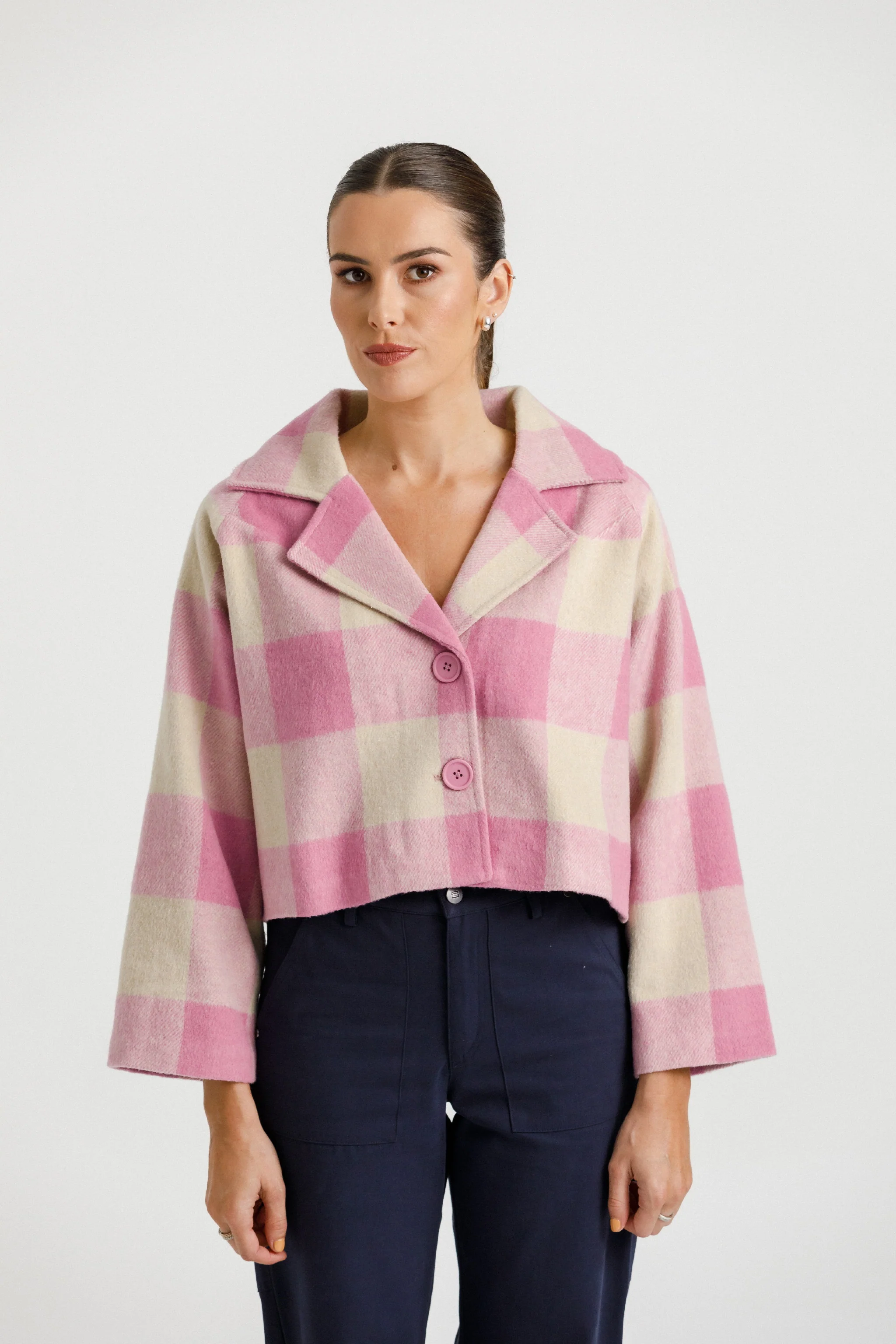 Clemmie Coat - Ballerina Check