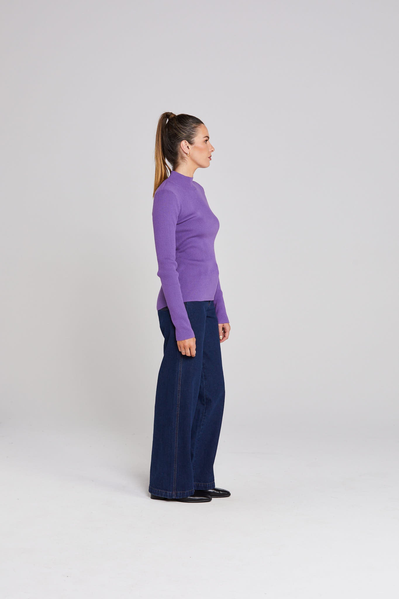 Mock Neck Longsleeve - Berry