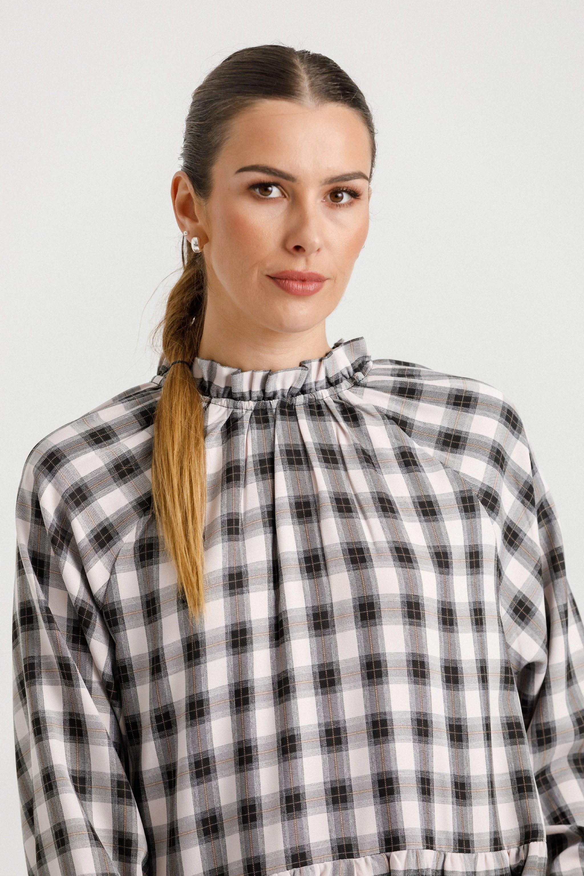 Paradise Dress - Soft Pink Check