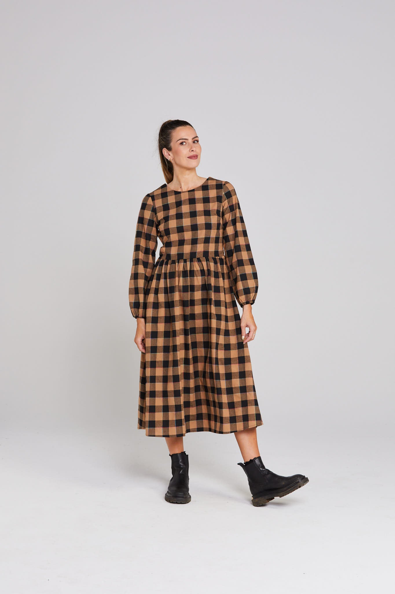 Coming Soon - Pippo Dress - Cocoa Check