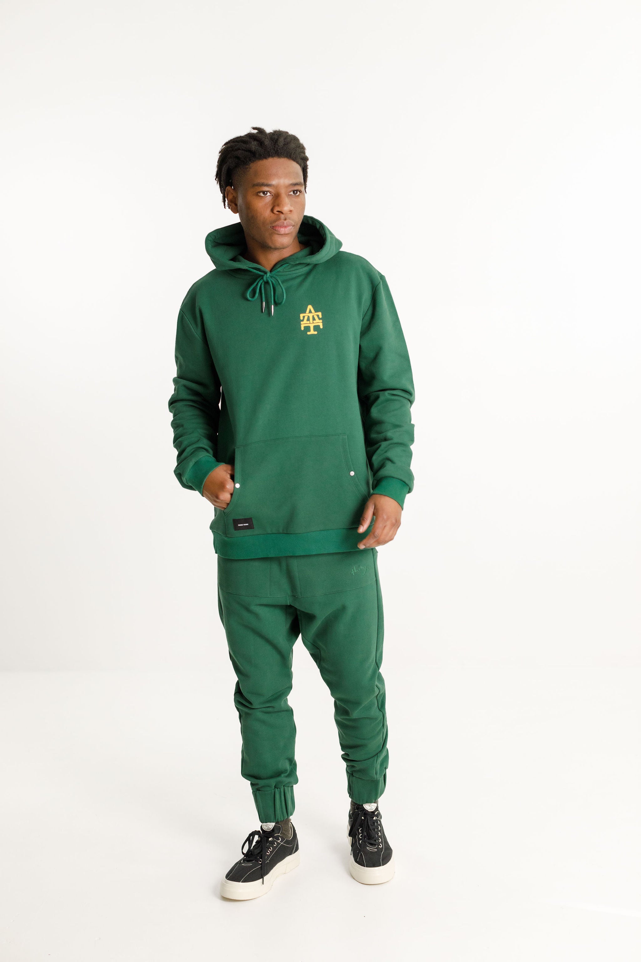 Fleece Para Pant - Pine Green