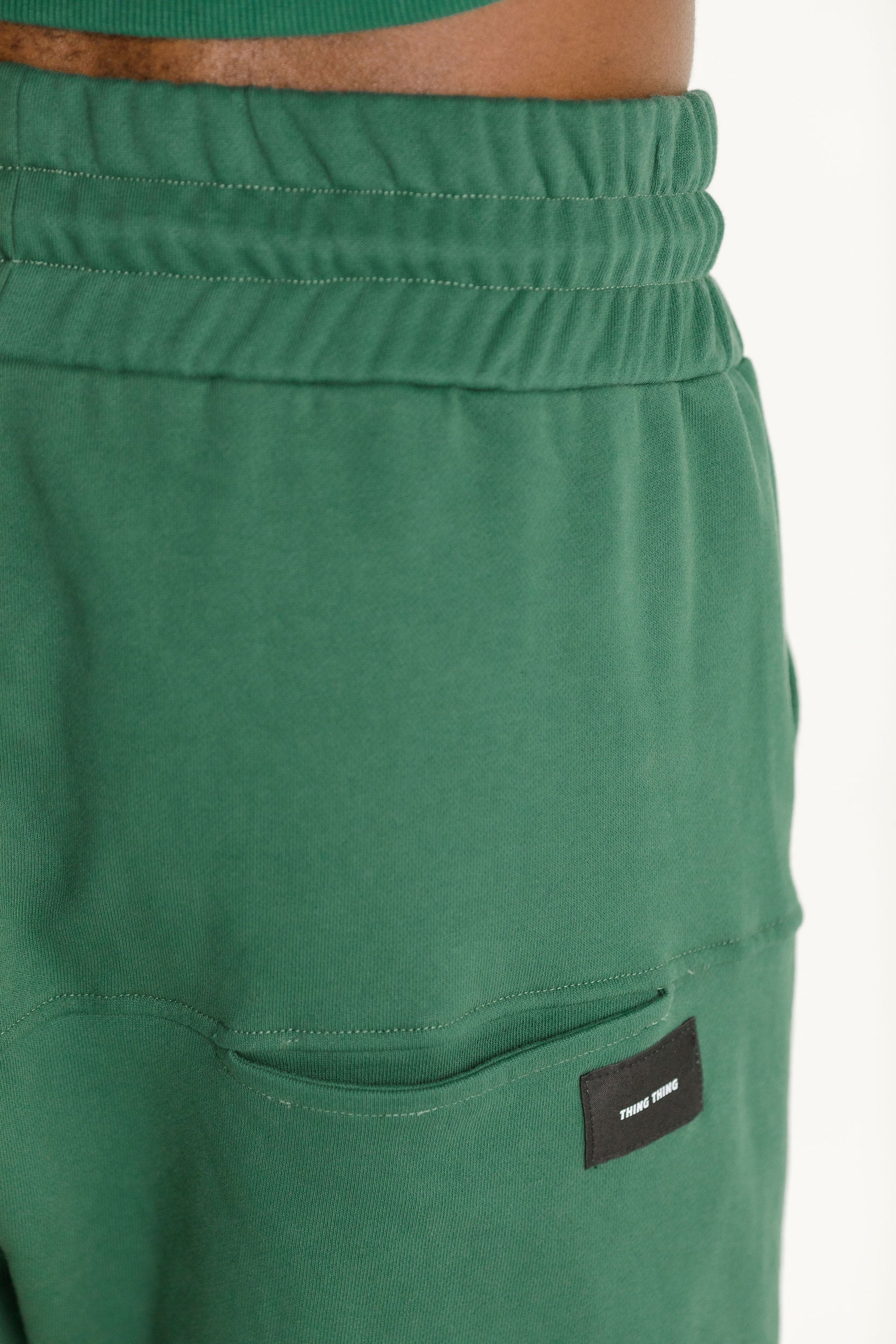 Fleece Para Pant - Pine Green